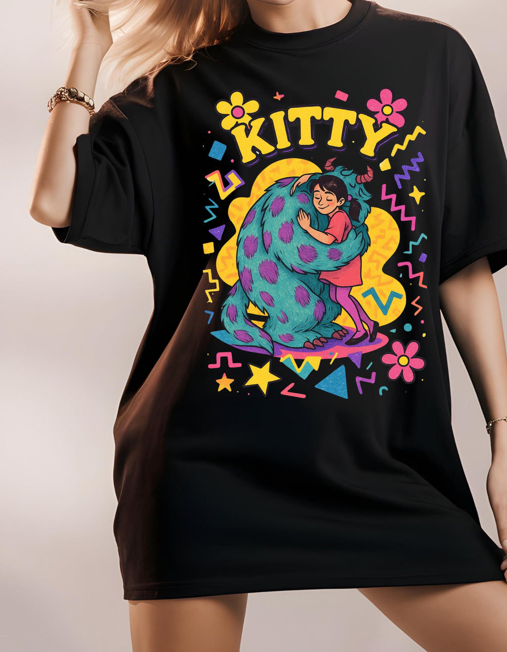 Parody Whimsical Kitty Graphic Tee: Fun Cat Lover Gift for Festivals, Birthdays & Cozy Days