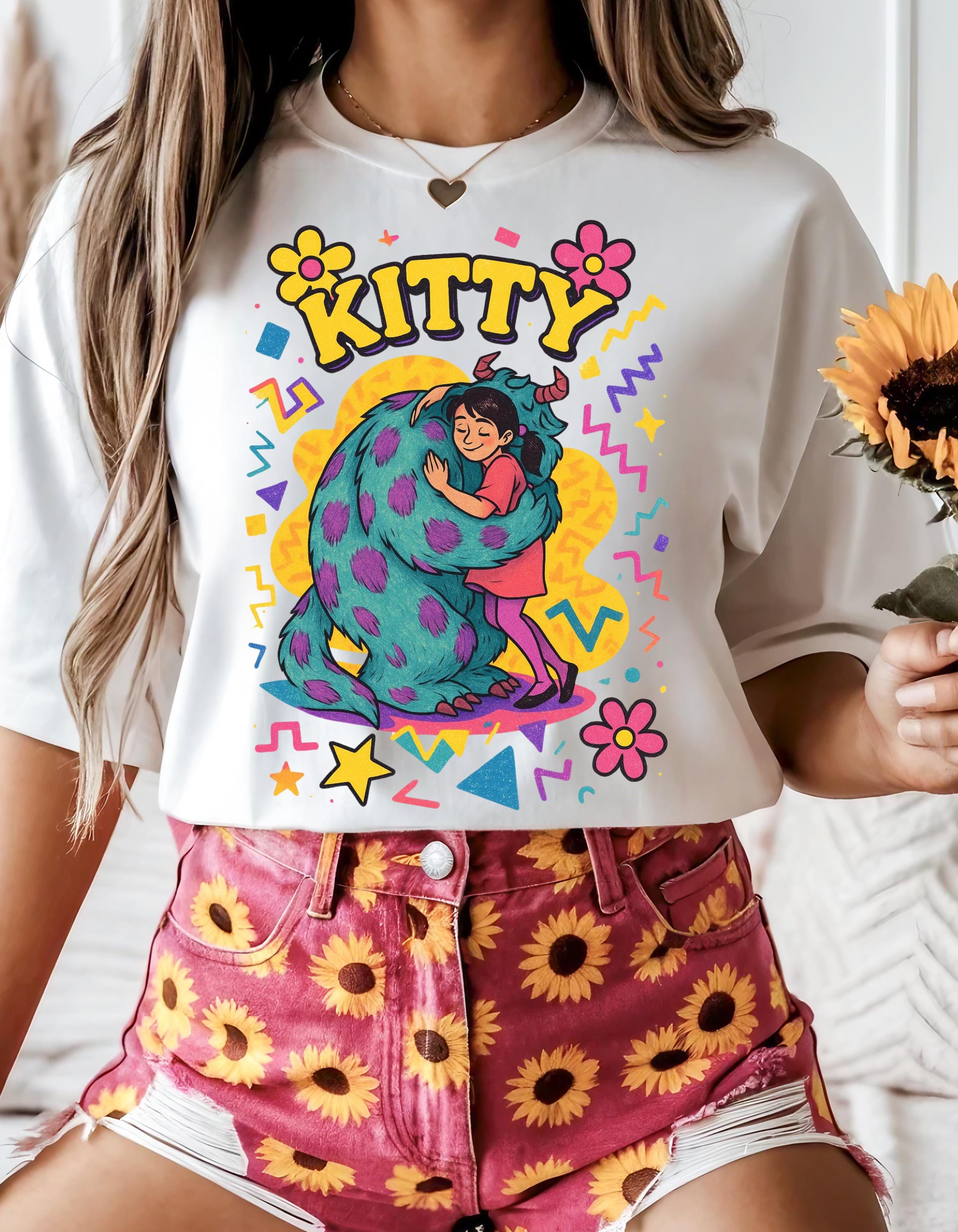 Parody Whimsical Kitty Graphic Tee: Fun Cat Lover Gift for Festivals, Birthdays & Cozy Days