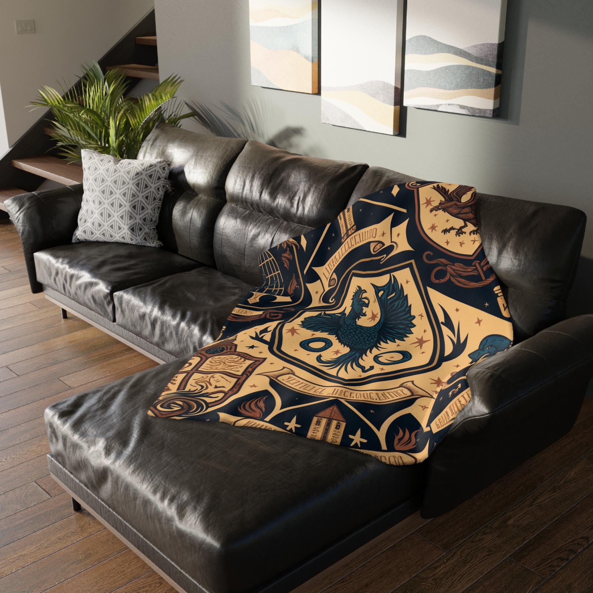 Enchanted Castle Velveteen Throw Blanket: Magical Microfiber Fantasy Decor for Cozy Home