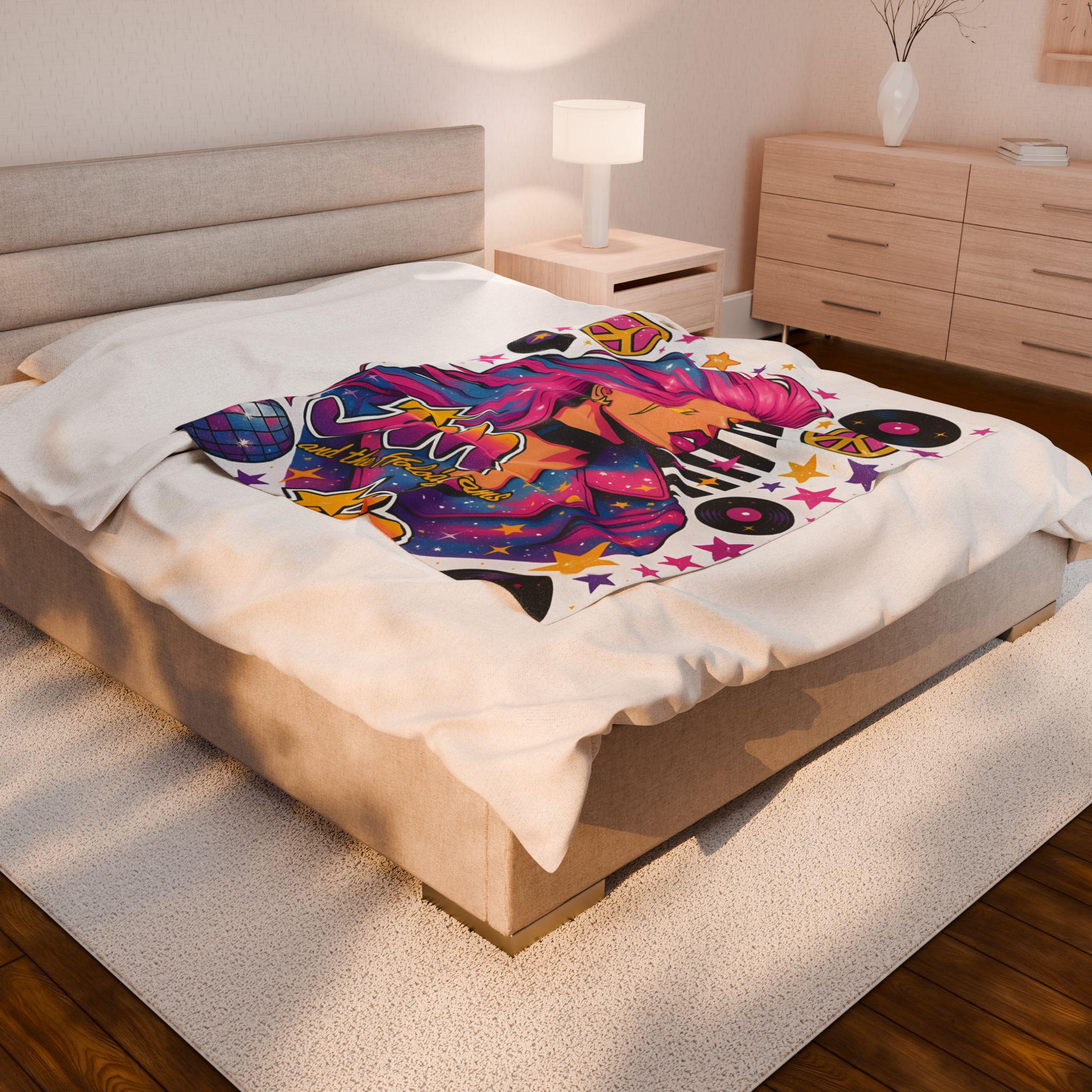 Jem and the Holograms Plush Blanket: 80s Retro Throw Blanket