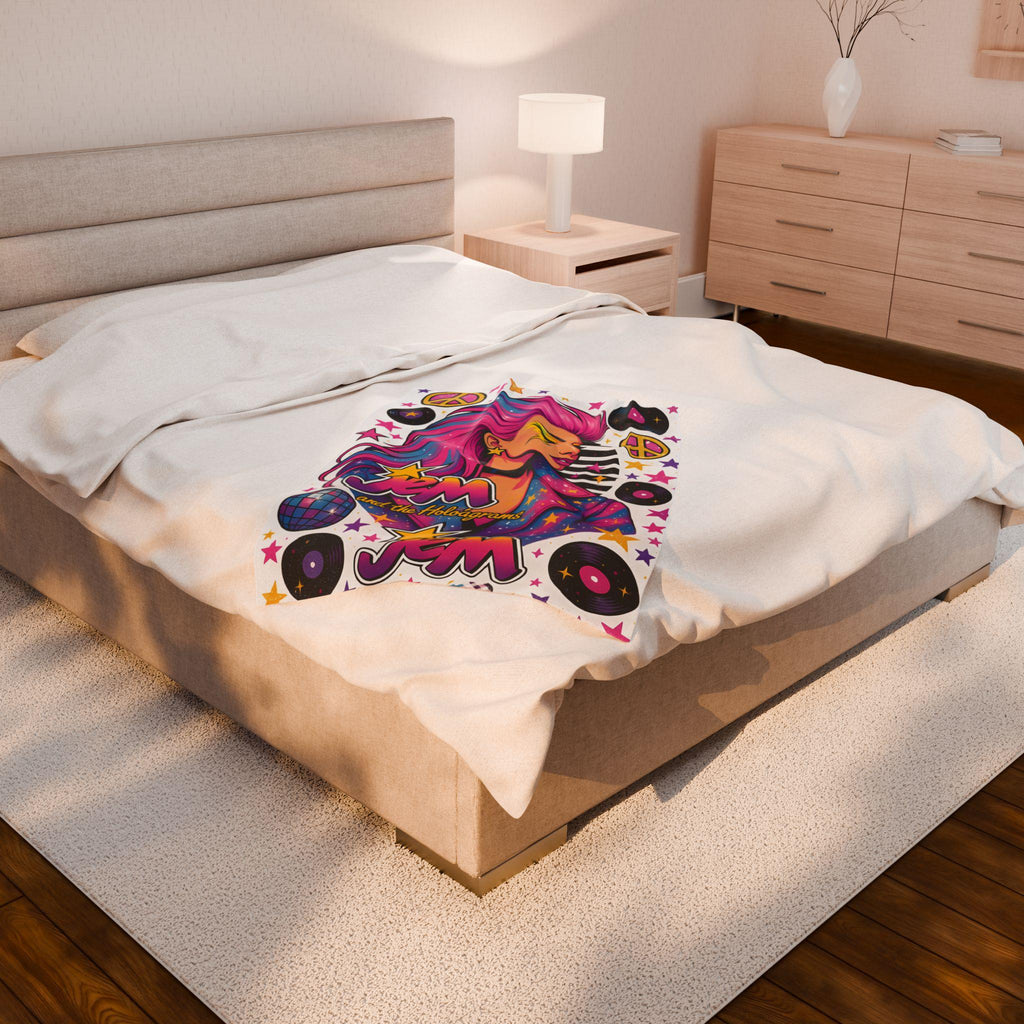 Jem and the Holograms Plush Blanket: 80s Retro Throw Blanket