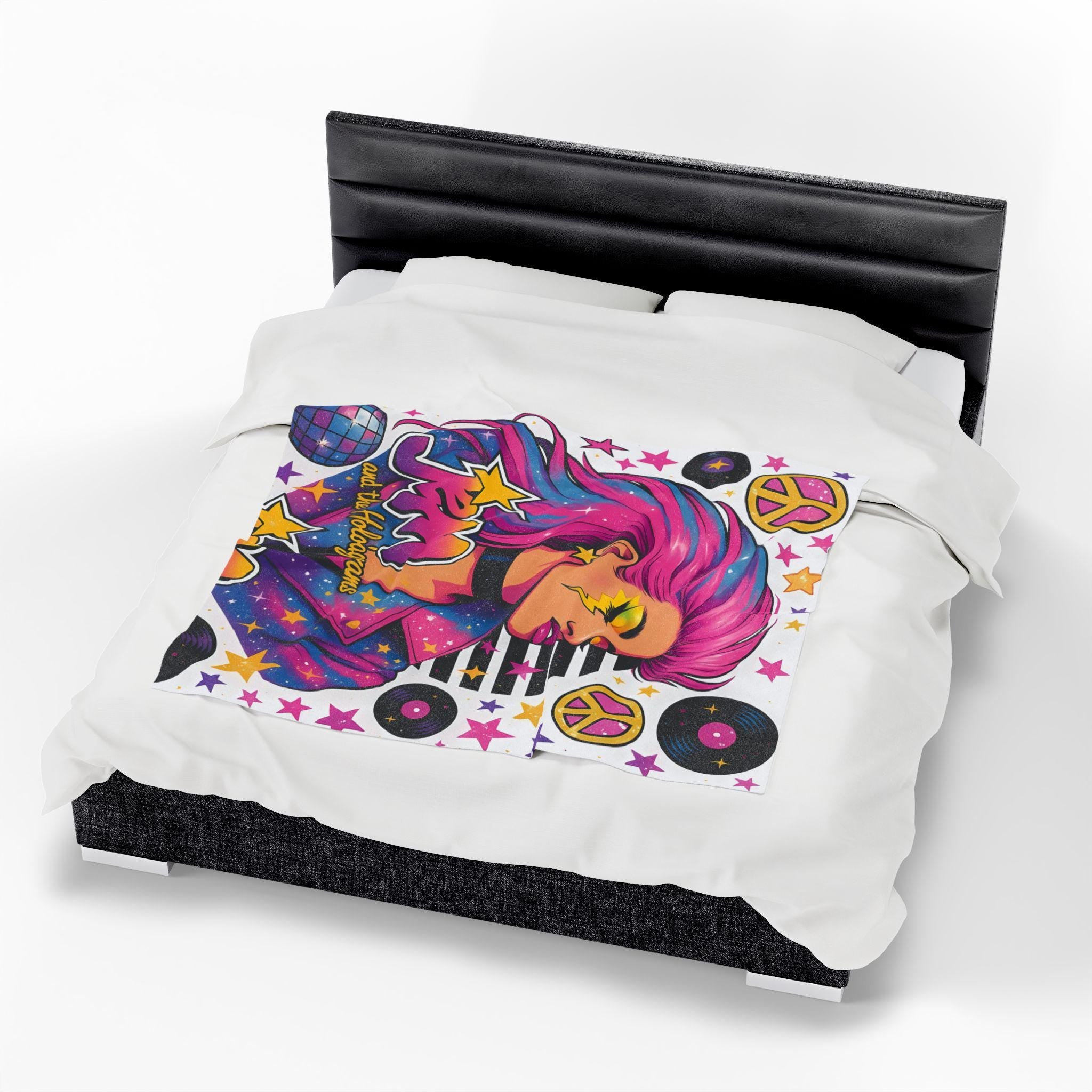 Jem and the Holograms Plush Blanket: 80s Retro Throw Blanket