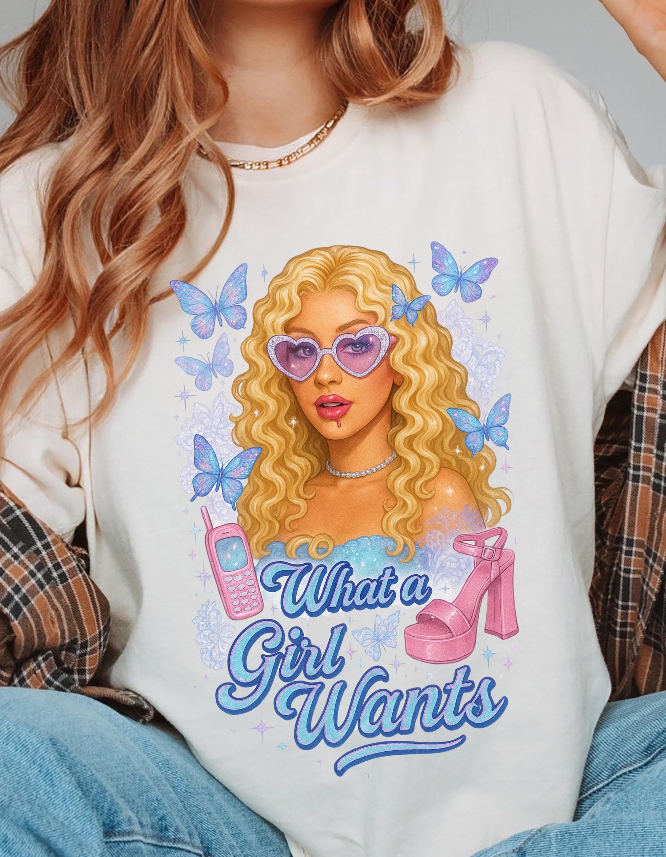 Parody Butterfly Print T-Shirt: Garment-Dyed US Cotton Tee