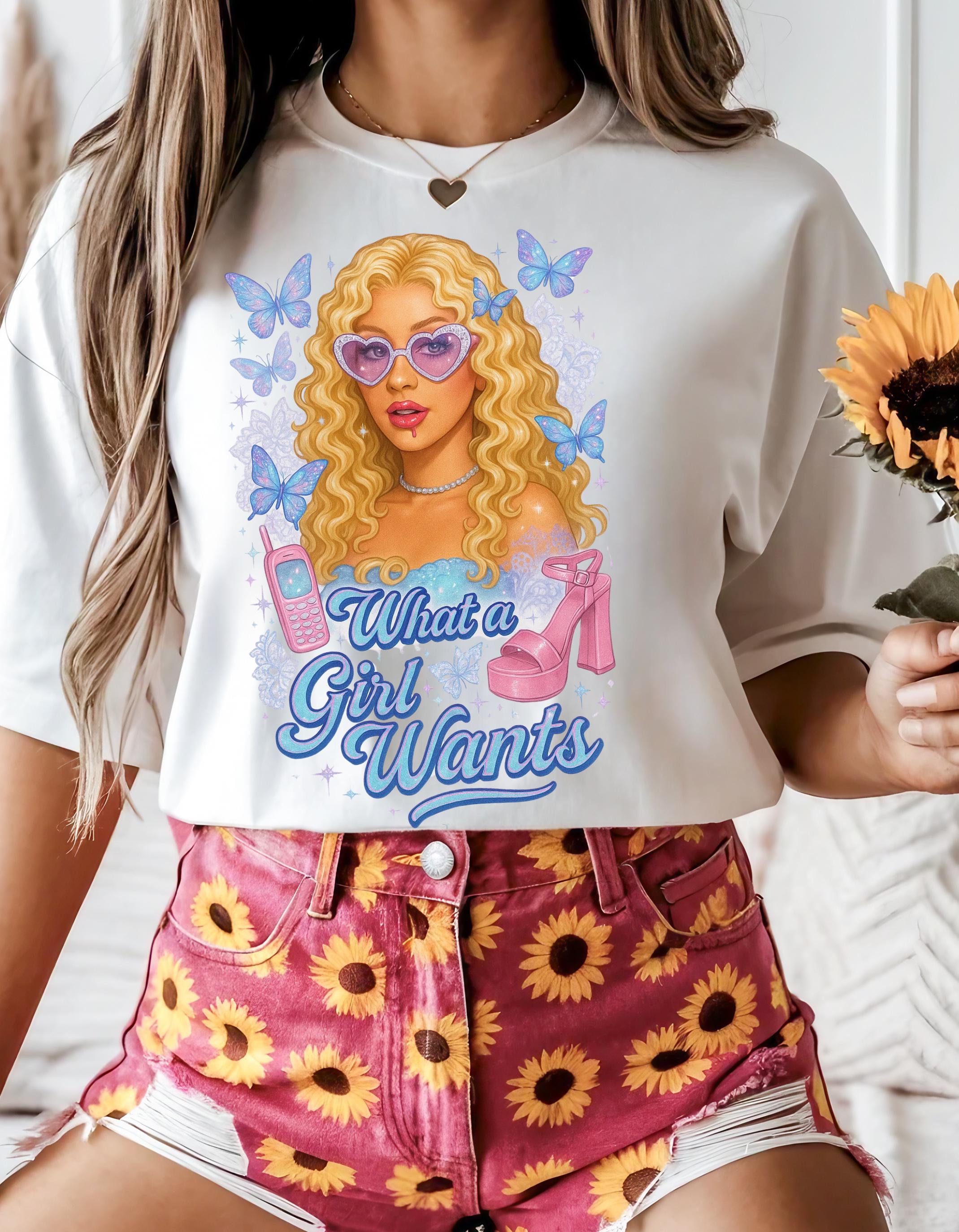 Parody Butterfly Print T-Shirt: Garment-Dyed US Cotton Tee