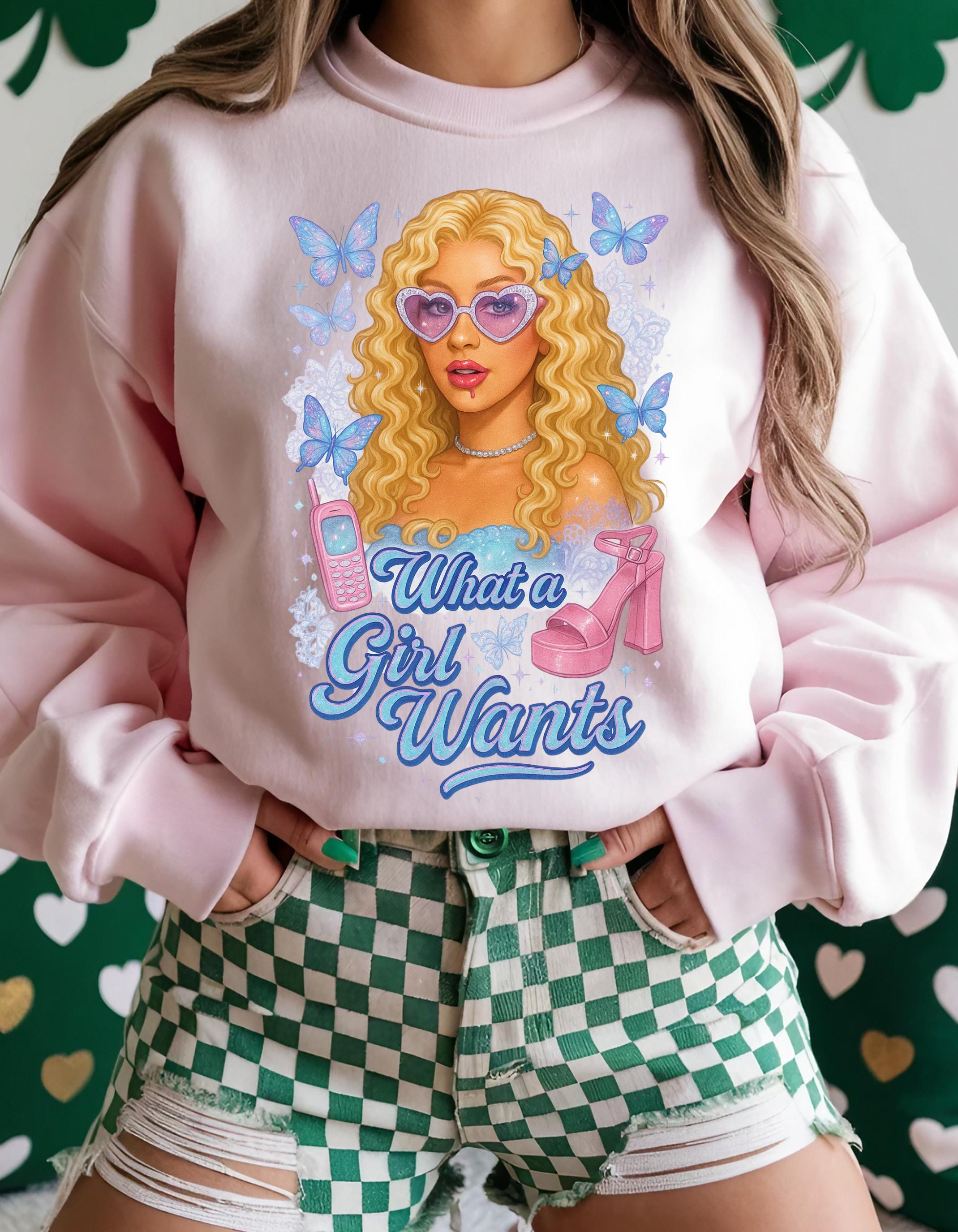 Butterfly Graphic Crewneck Sweatshirt: Trendy Parody Fashion