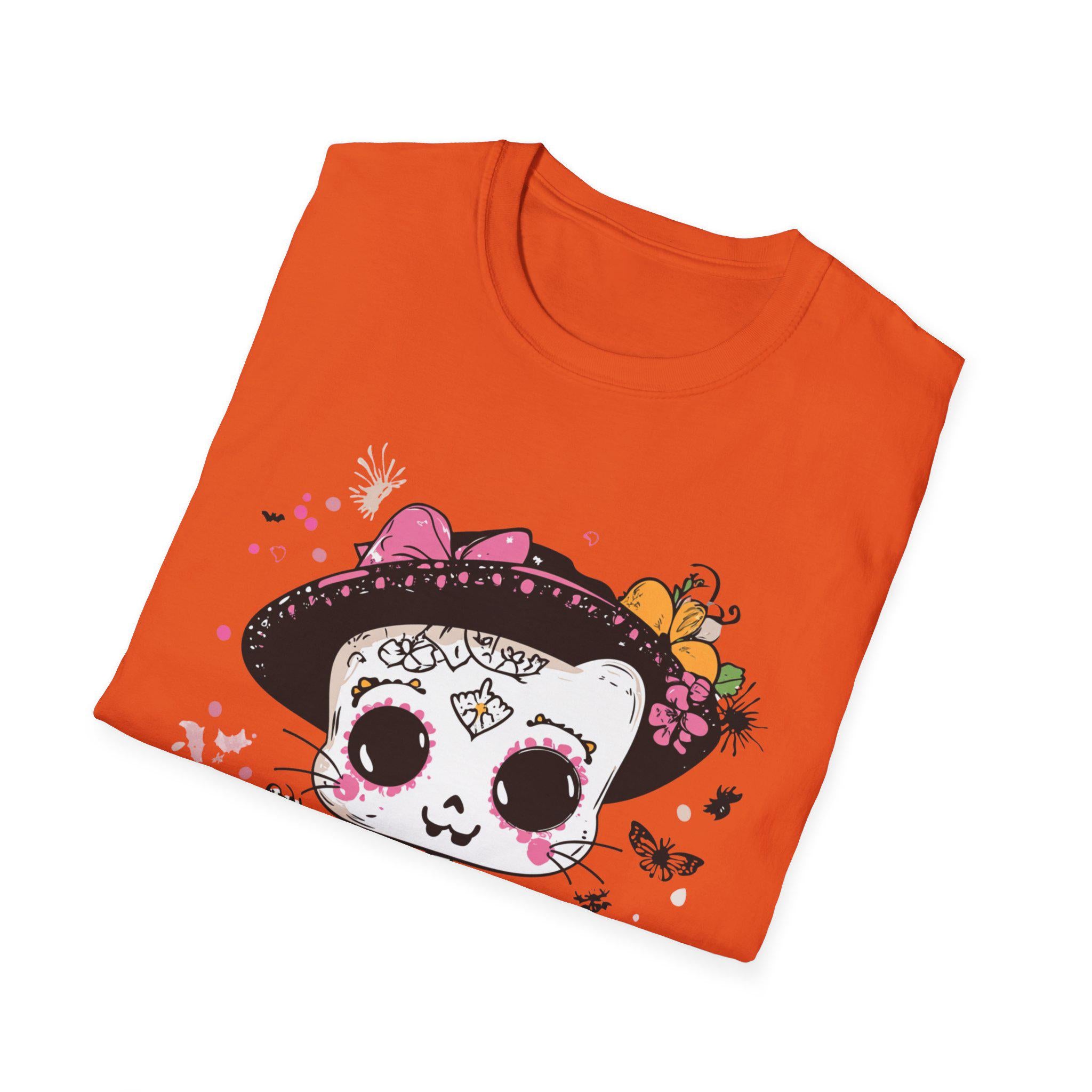 Parody Vintage Day of the Dead Skull Tee - Halloween Costume Festival Wear Cute Skeleton Fall Fashion Unisex Shirt