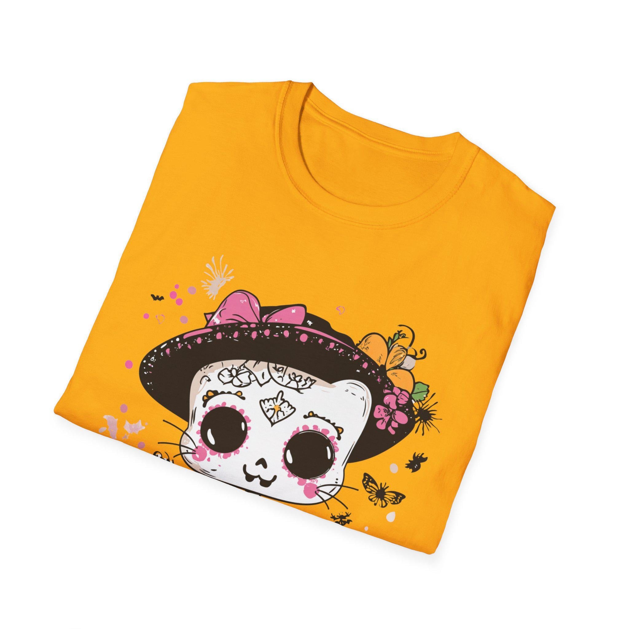 Parody Vintage Day of the Dead Skull Tee - Halloween Costume Festival Wear Cute Skeleton Fall Fashion Unisex Shirt
