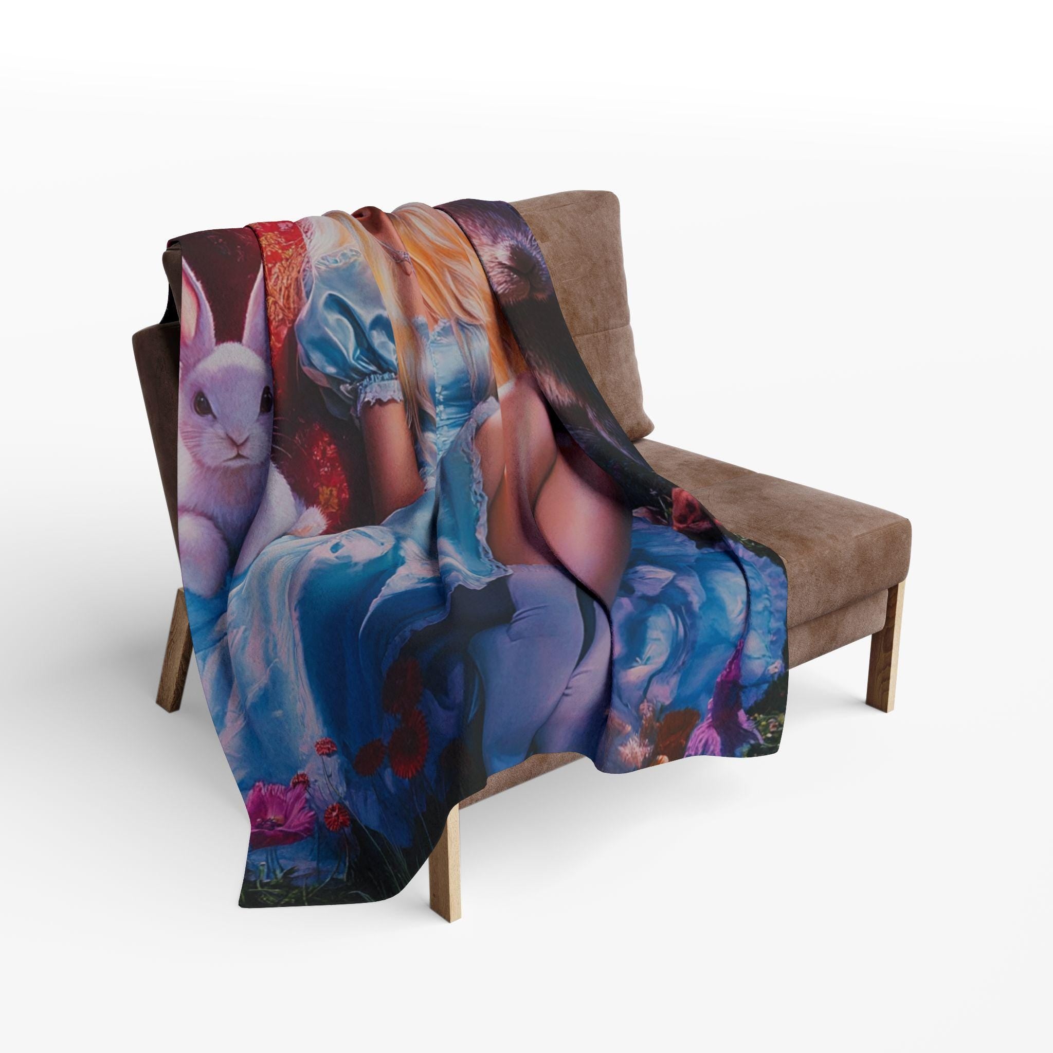 Whimsical Fairy Tale Fleece Blanket: Cozy Arctic Decor