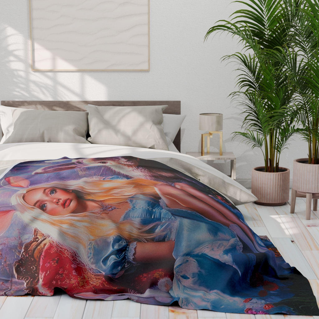 Whimsical Fairy Tale Fleece Blanket: Cozy Arctic Decor