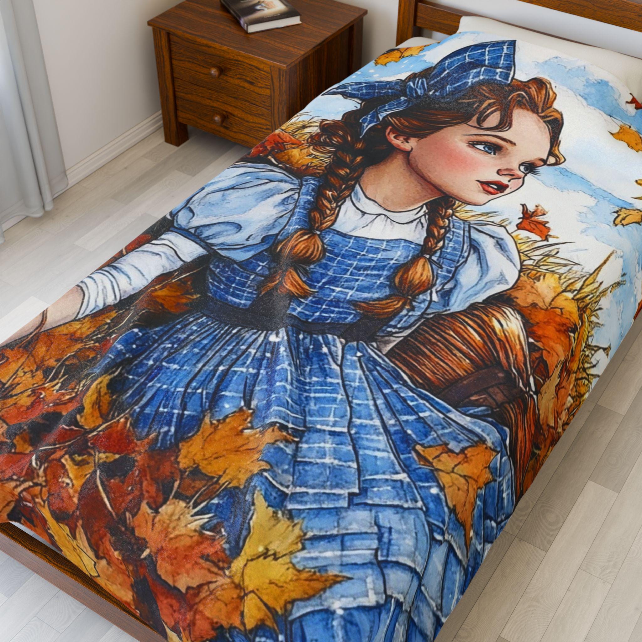 Parody Velveteen Plush Blanket: Whimsical Fall Decor, Cozy Home Comfort