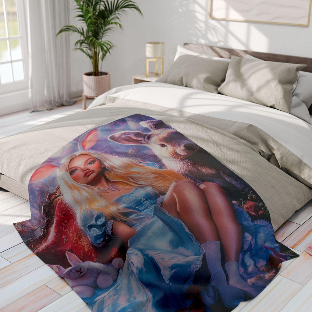 Whimsical Fairy Tale Fleece Blanket: Cozy Arctic Decor