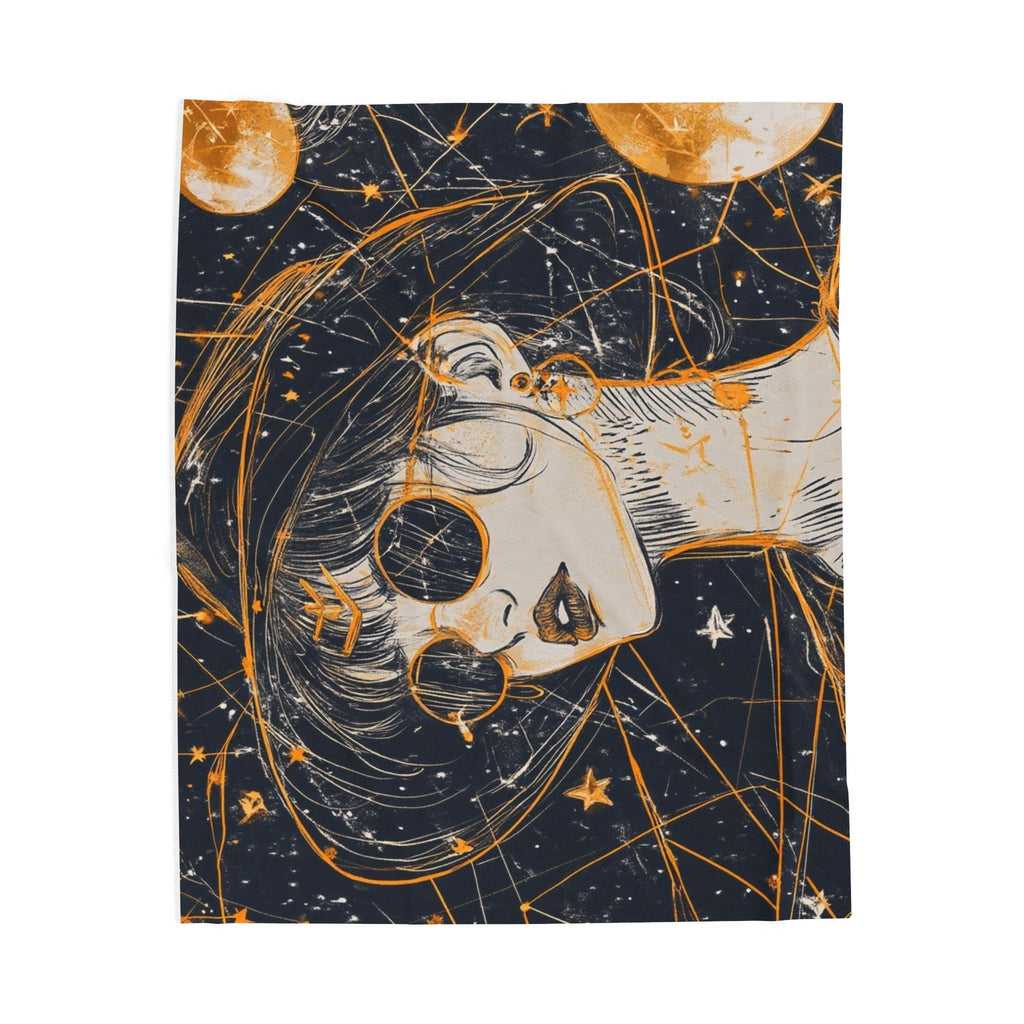Parody Celestial Velveteen Throw: Cosmic Dreams Plush Blanket for Space Enthusiasts & Stargazers