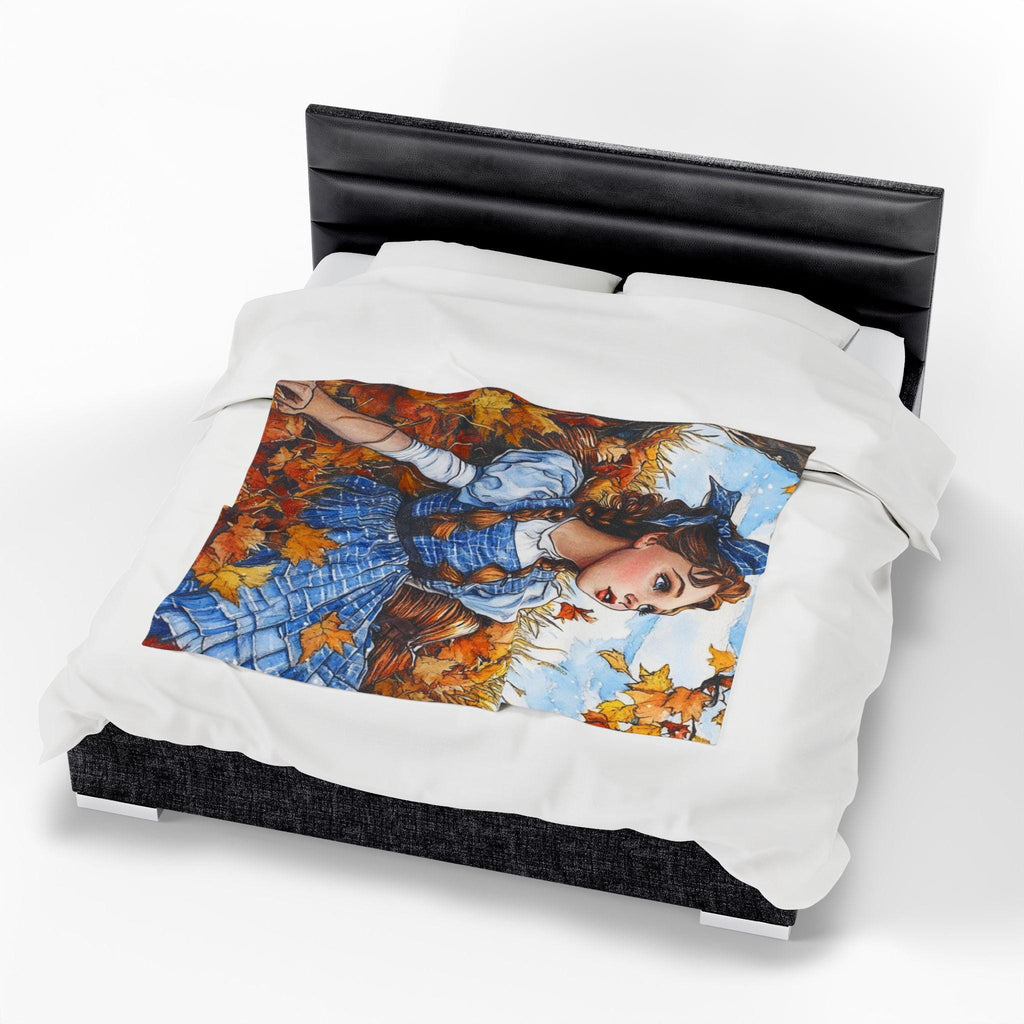 Parody Velveteen Plush Blanket: Whimsical Fall Decor, Cozy Home Comfort