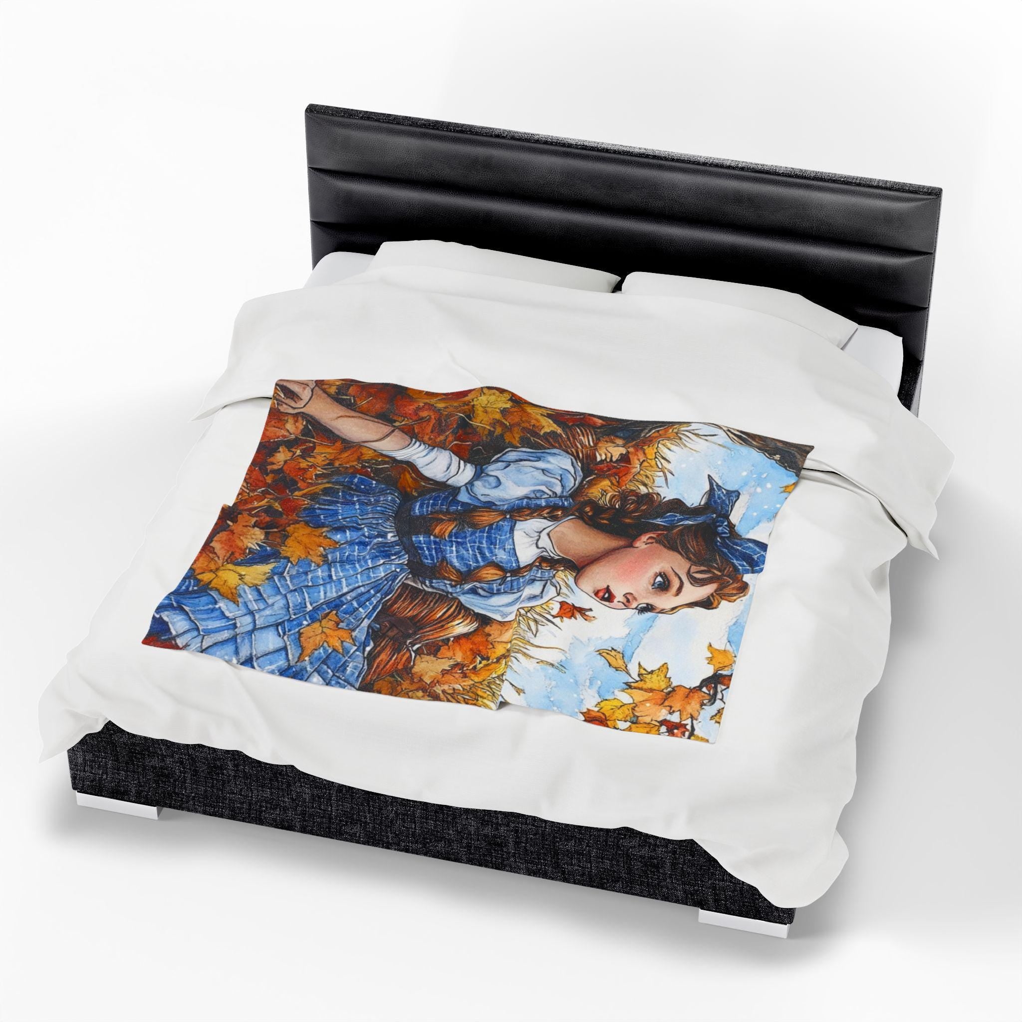 Parody Velveteen Plush Blanket: Whimsical Fall Decor, Cozy Home Comfort