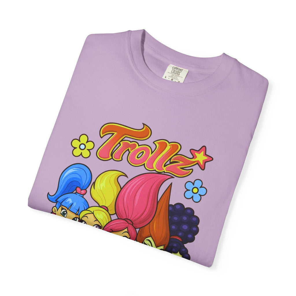Parody 90s Trollz Parody Graphic Tee: Nostalgic Unisex Garment-Dyed Vintage Hipster Streetwear