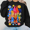 Parody Vibrant Cartoon Character Sweatshirt: Cozy Kids Crewneck, Fun Birthday Gift, Playful Youth Apparel