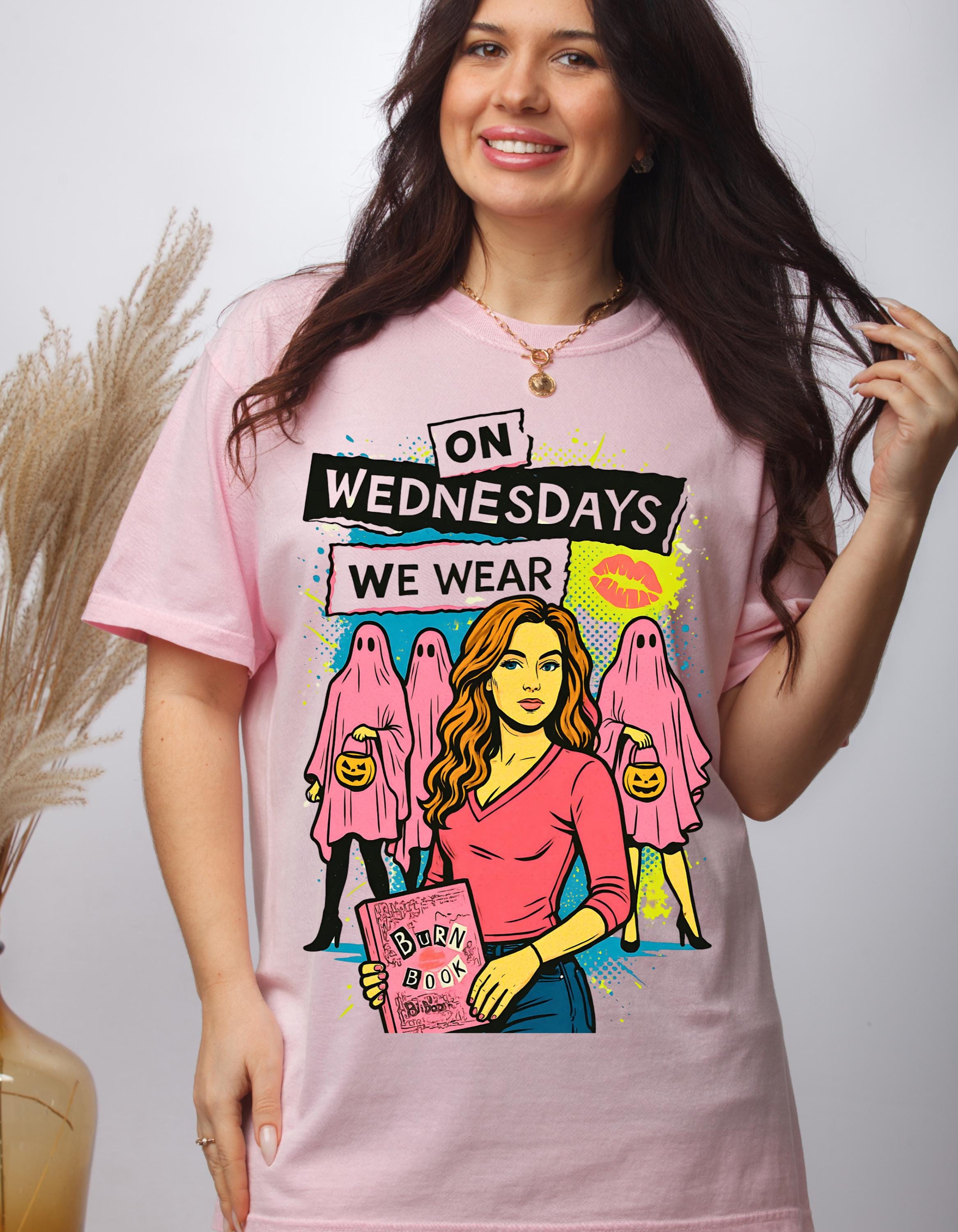 On Wednesdays Graphic Tee: Chic Parody, Pop Culture T-Shirt