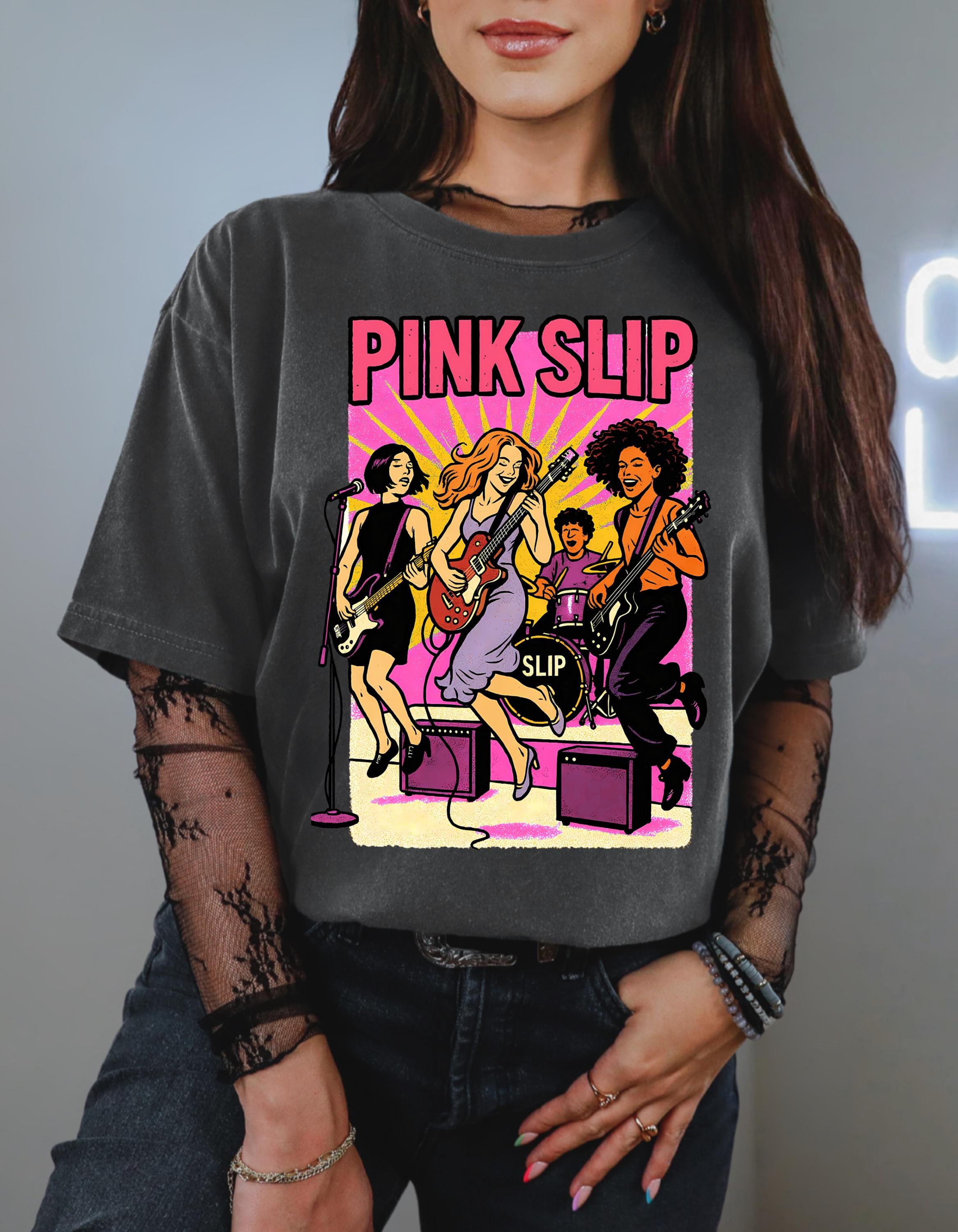 Retro Band T-Shirt: Unisex Garment-Dyed Rock Music Tee