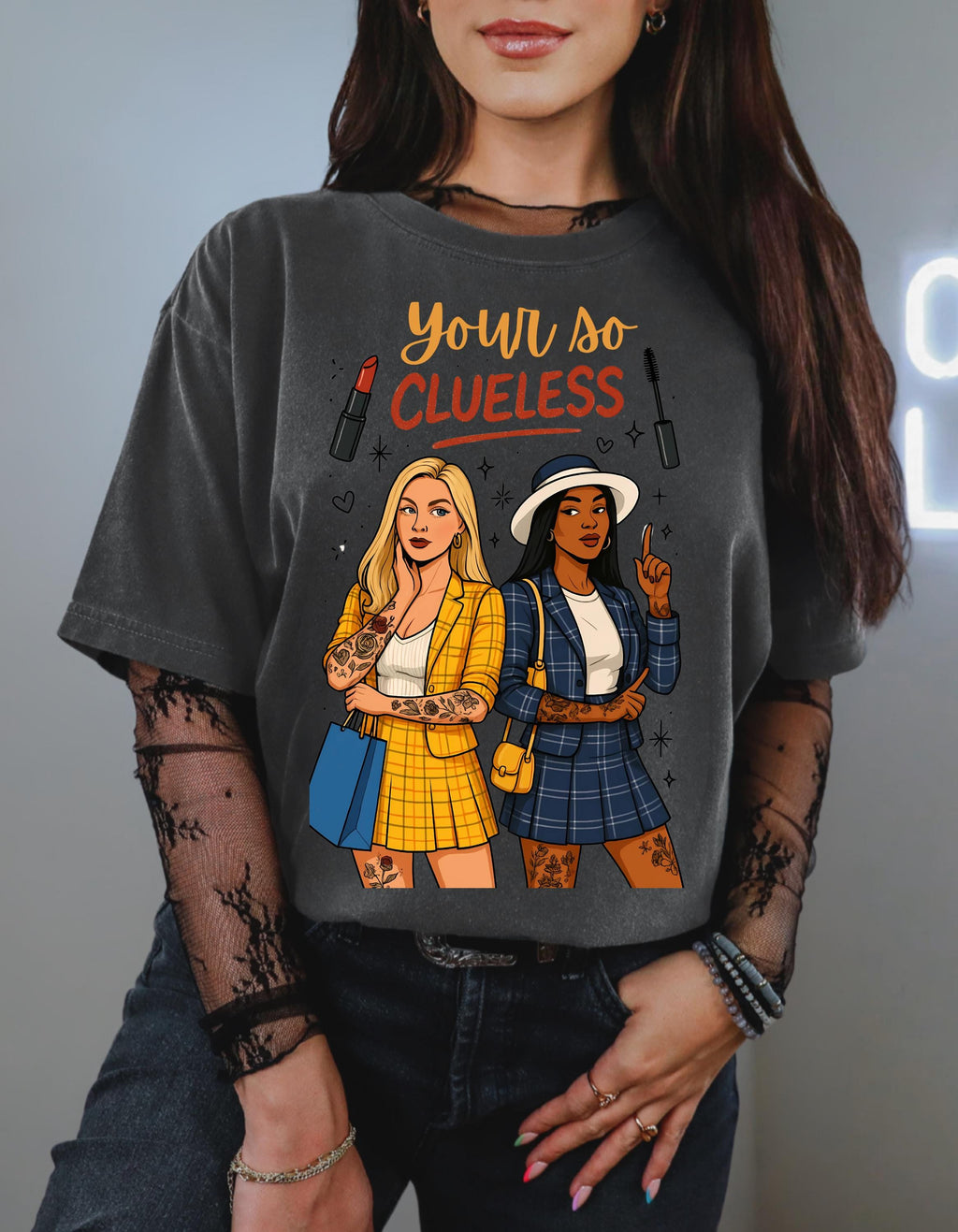 Clueless Graphic Tee | 90s Parody Fashion T-Shirt