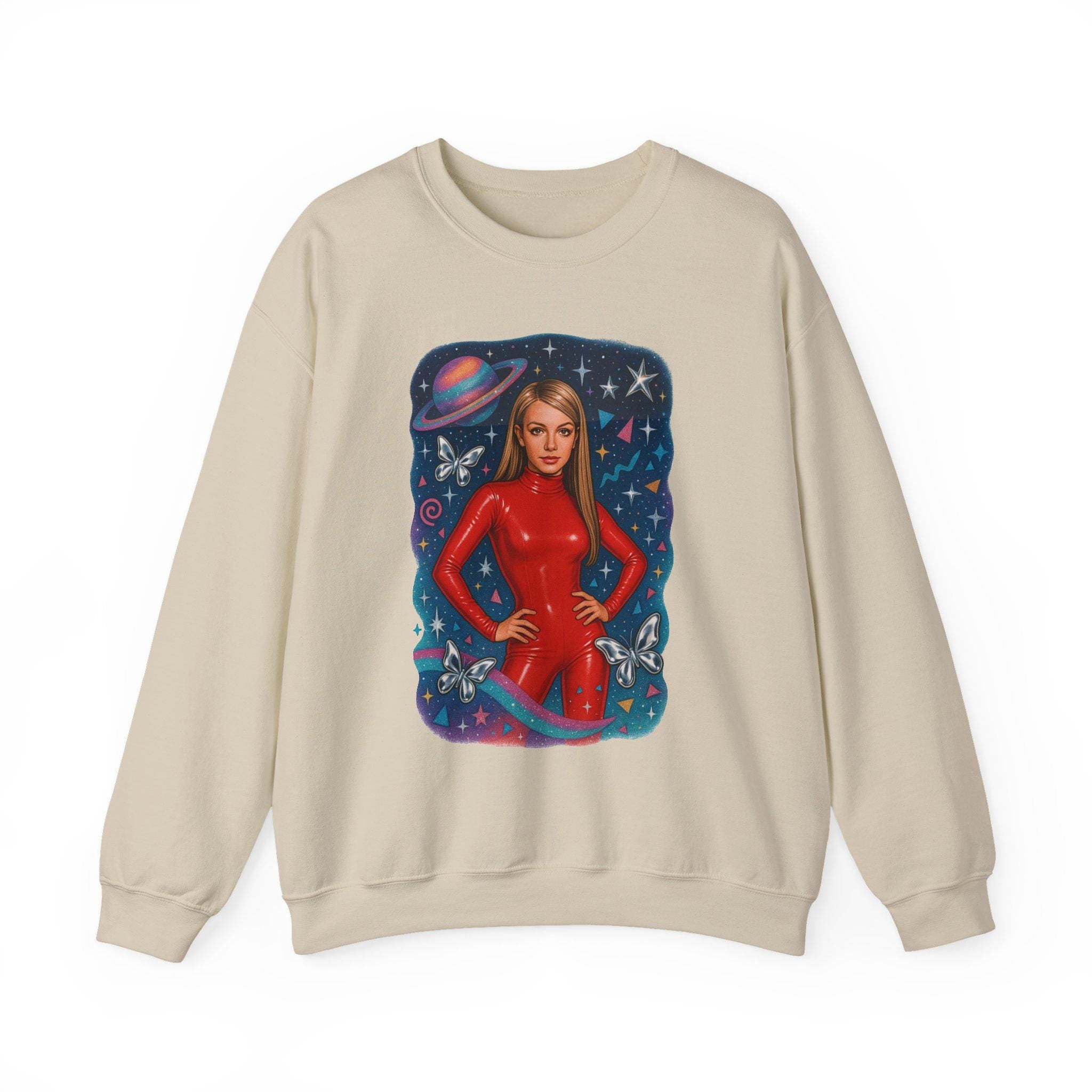 Parody Retro Cosmic Dreamer Crewneck: Unisex Space Art Sweatshirt for Cozy Fashion Lovers