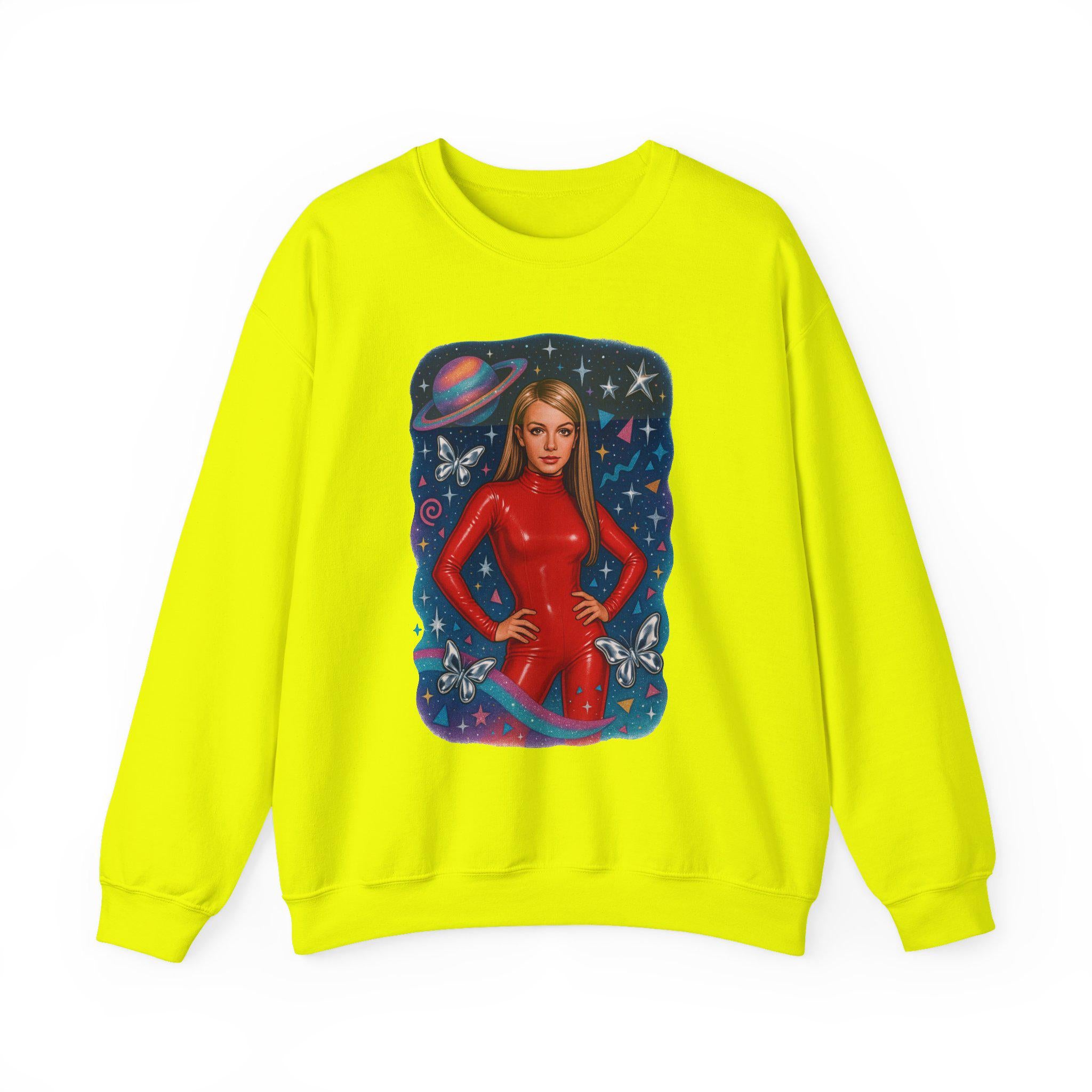 Parody Retro Cosmic Dreamer Crewneck: Unisex Space Art Sweatshirt for Cozy Fashion Lovers