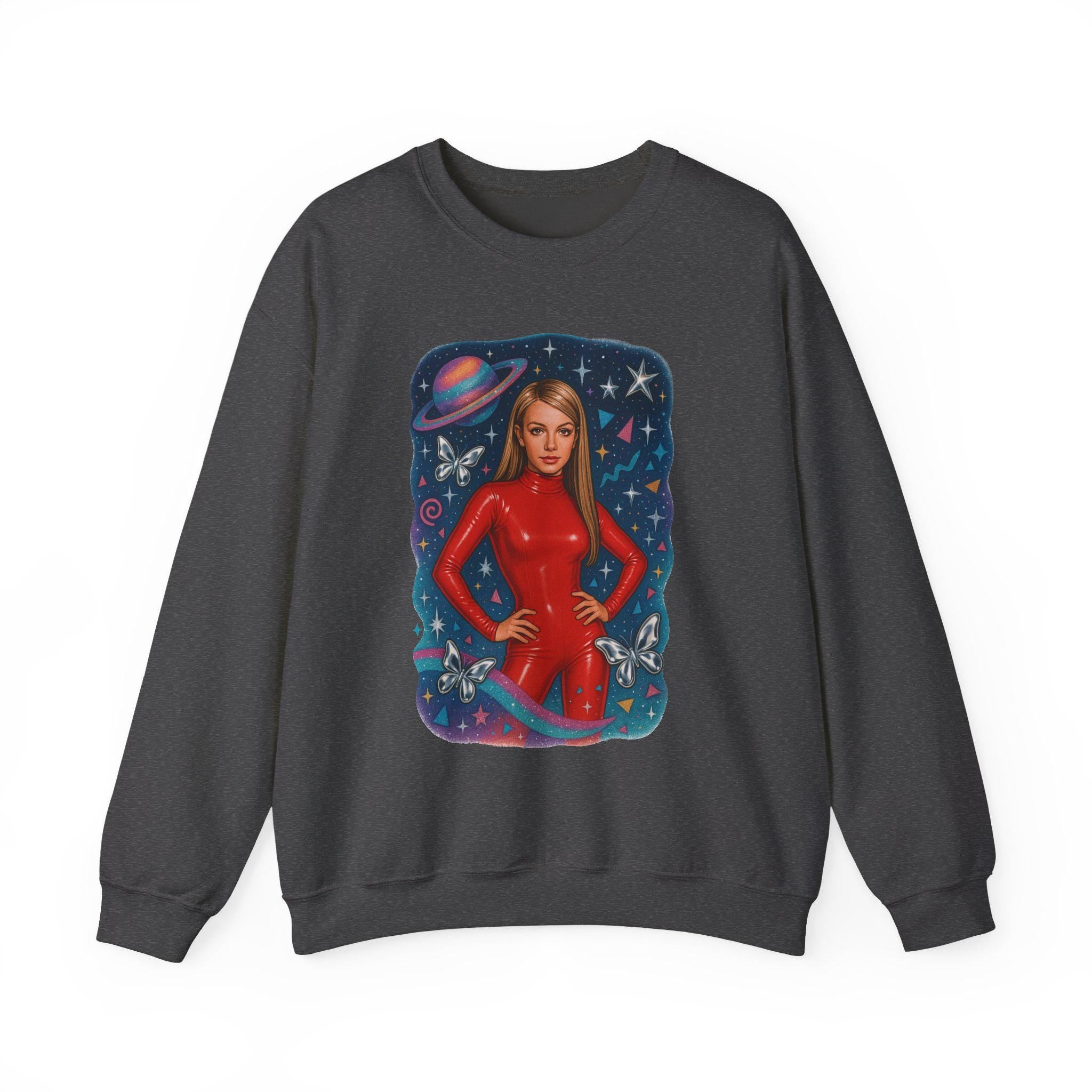 Parody Retro Cosmic Dreamer Crewneck: Unisex Space Art Sweatshirt for Cozy Fashion Lovers
