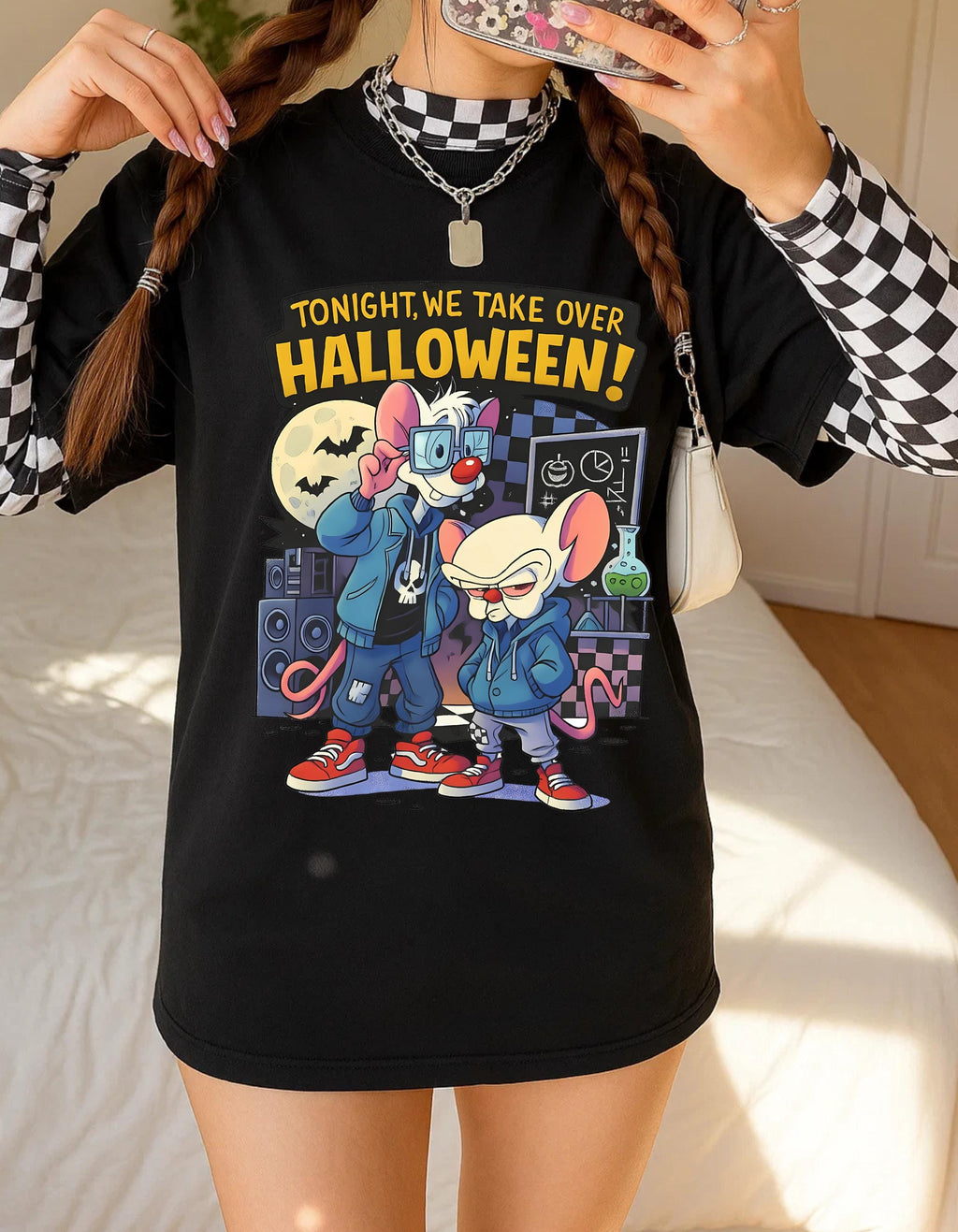 Parody Halloween Takeover Unisex Cotton Tee: Spooky Graphic Shirt for Autumn Celebrations & Costume Parties