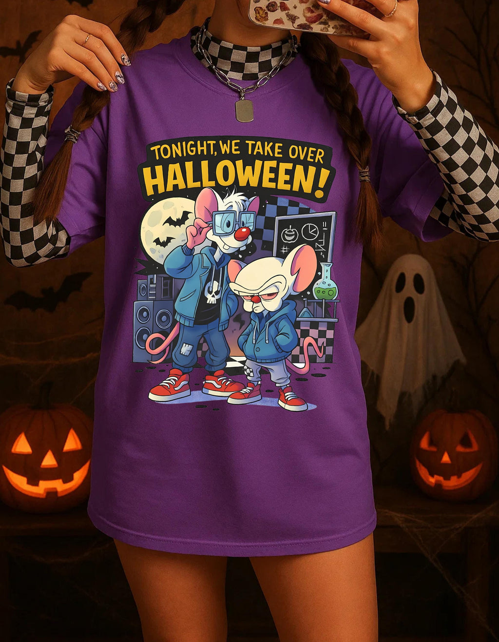 Parody Halloween Takeover Unisex Cotton Tee: Spooky Graphic Shirt for Autumn Celebrations & Costume Parties