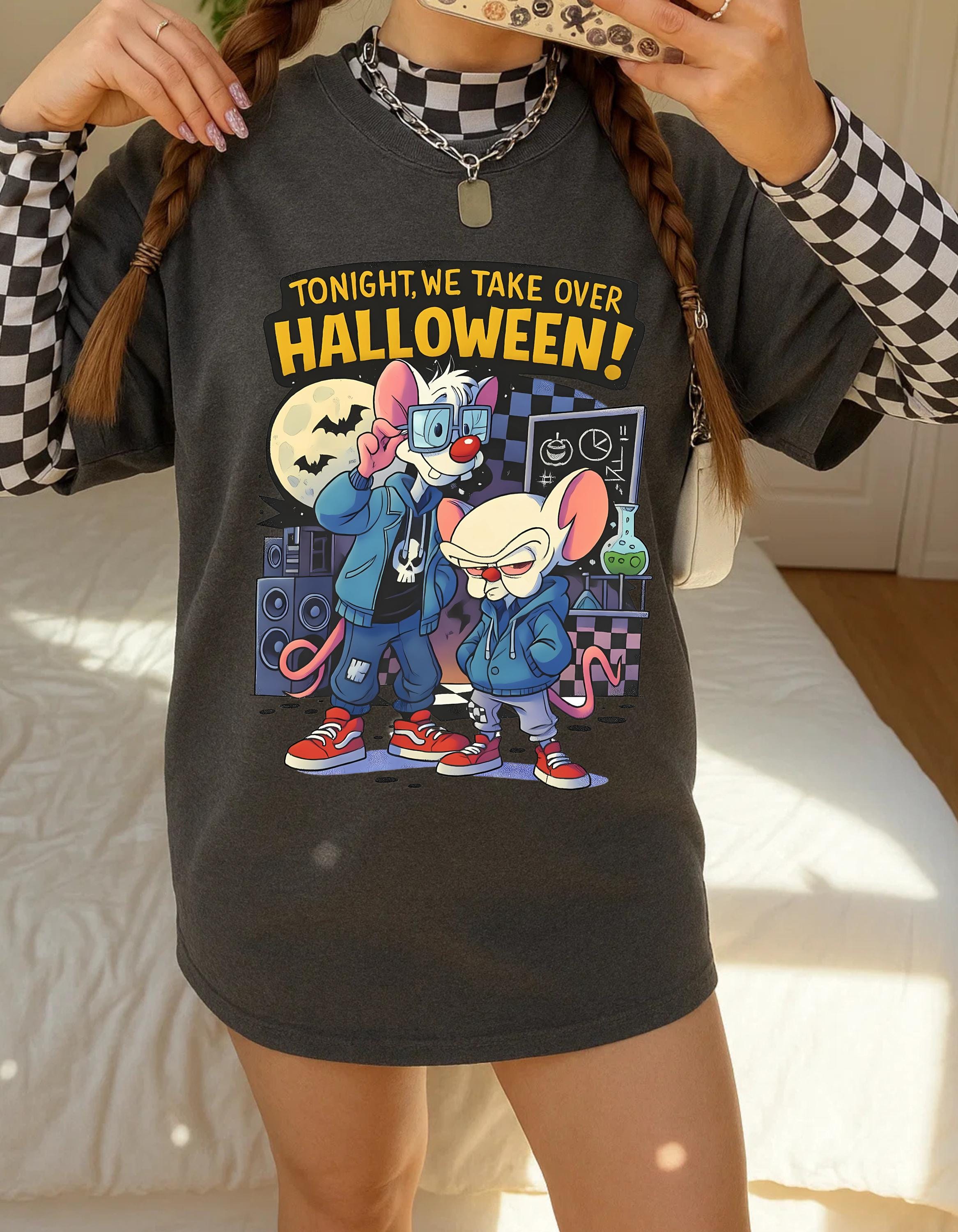 Parody Halloween Takeover Unisex Cotton Tee: Spooky Graphic Shirt for Autumn Celebrations & Costume Parties