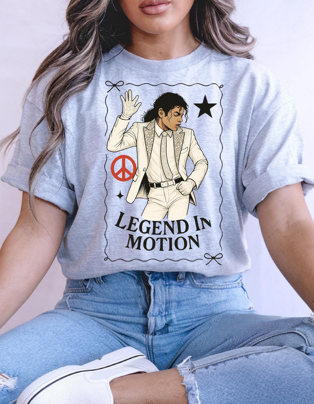 Parody Peace Sign Graphic Tee: Unisex Statement Shirt for Music Lovers
