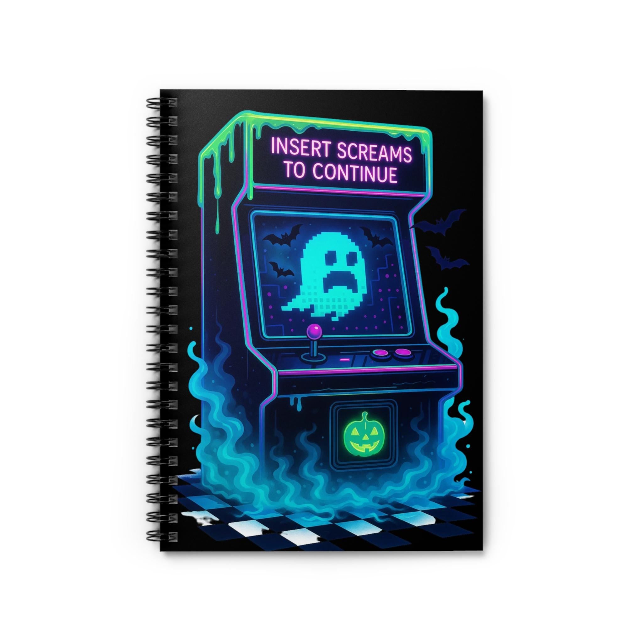 Retro Gaming Spiral Notebook: Spooky Parody Journal for Writers & Gamers