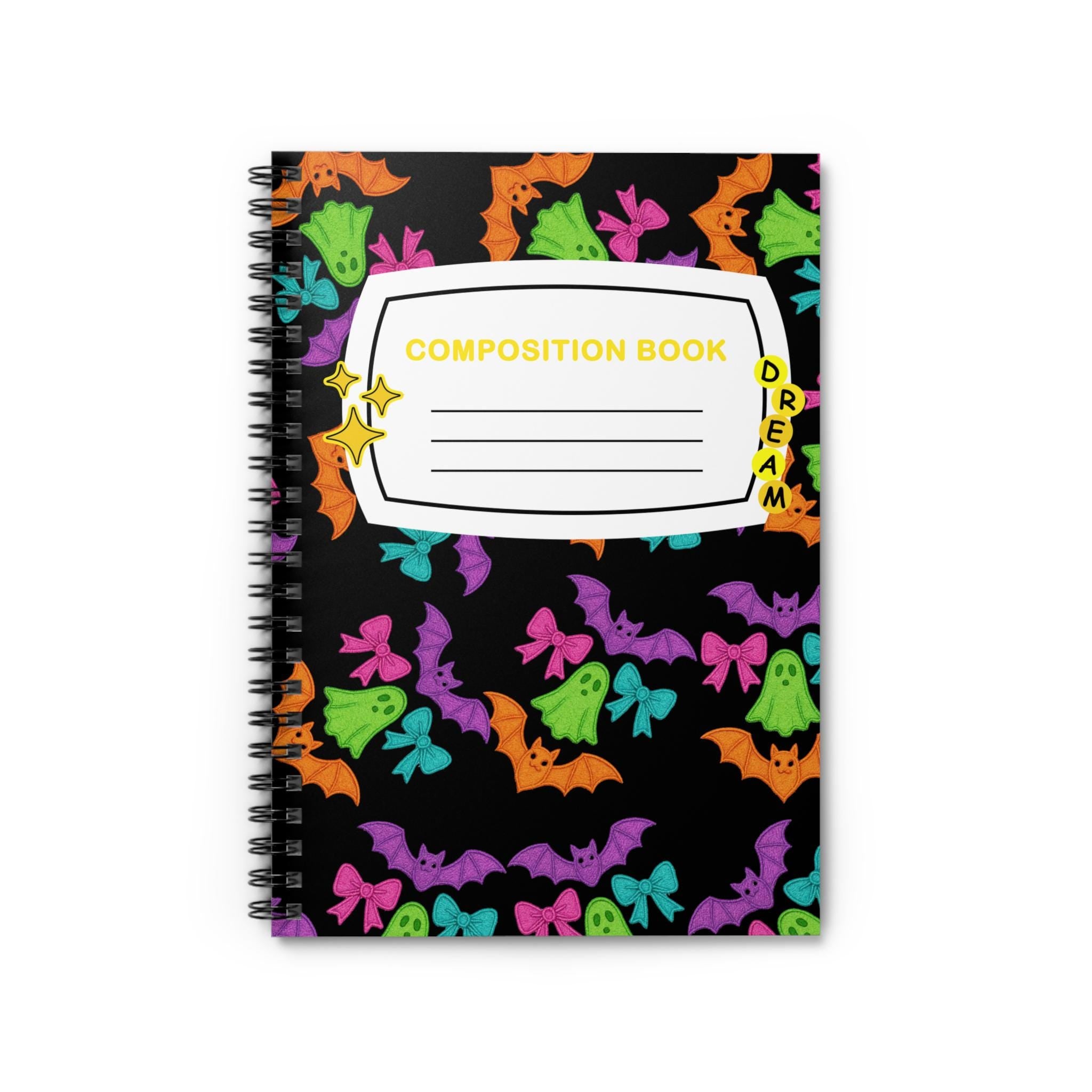 Parody Halloween Dream Spiral Notebook: Cute Ghost & Bat Design for School, Journaling, Spooky Season Gifts