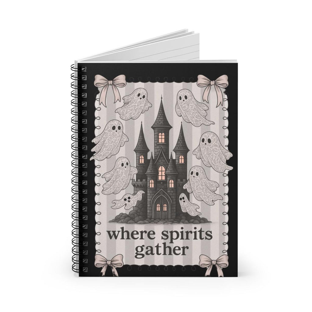 Vintage Halloween Parody Spiral Notebook: Where Spirits Gather