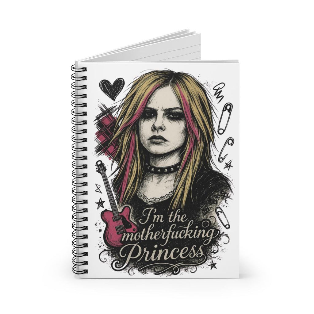 Rock Princess Spiral Notebook: Edgy Parody Design - Grunge Journal
