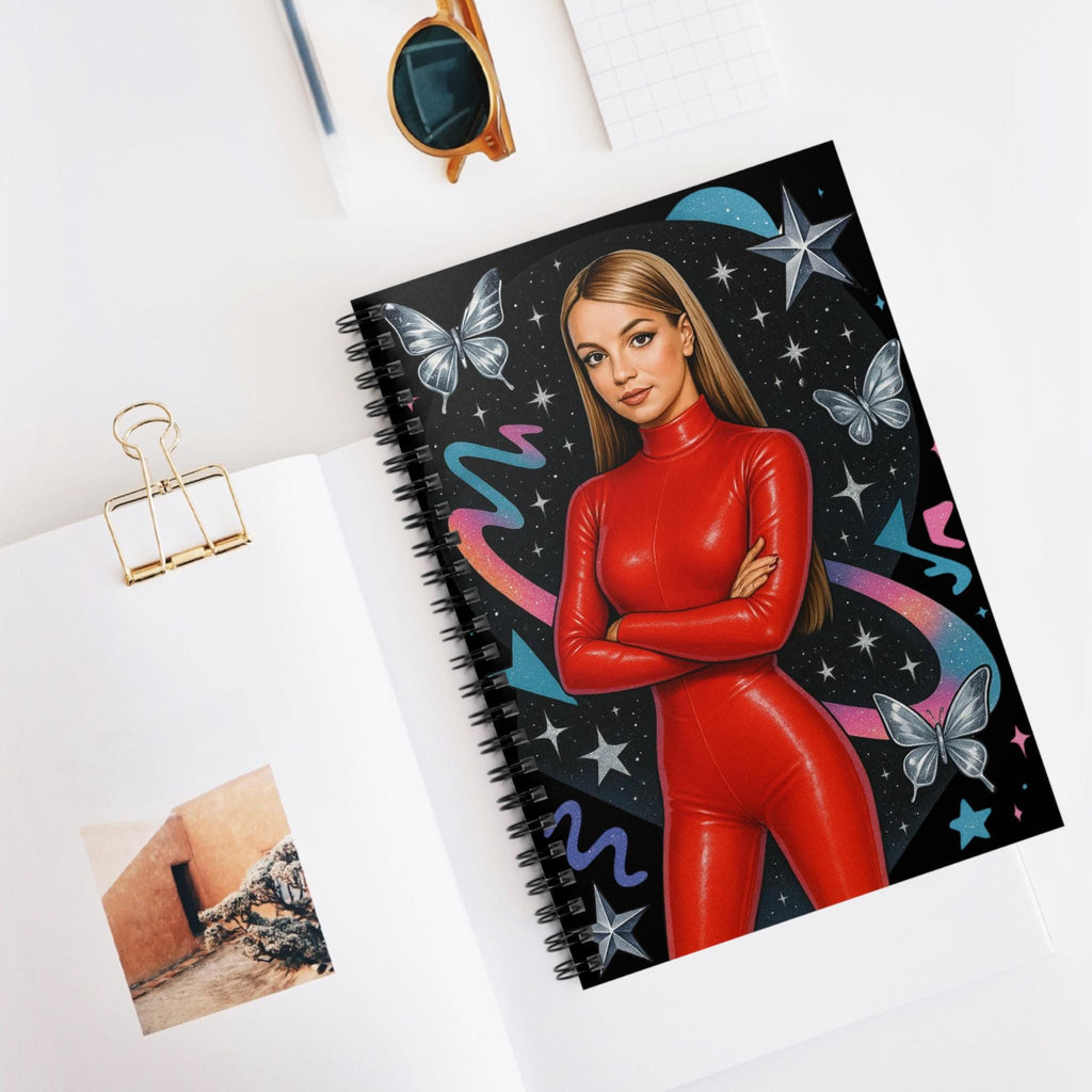 Parody Cosmic Charm Spiral Notebook: Inspirational Space-Themed Journal for Dreamers and Students