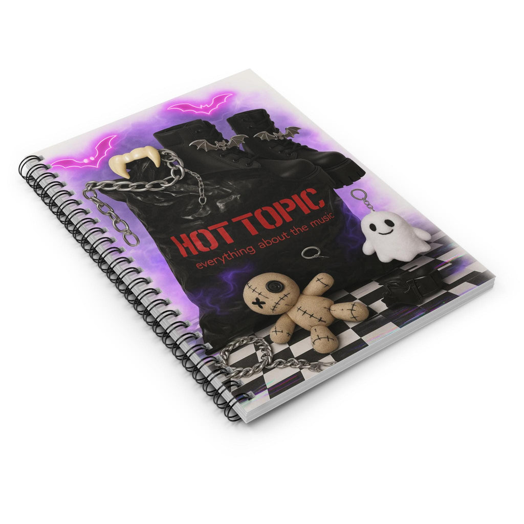 Parody Gothic Themed Spiral Notebook | Ideal for Students, Journals, Gift for Halloween, Sketching, Planning