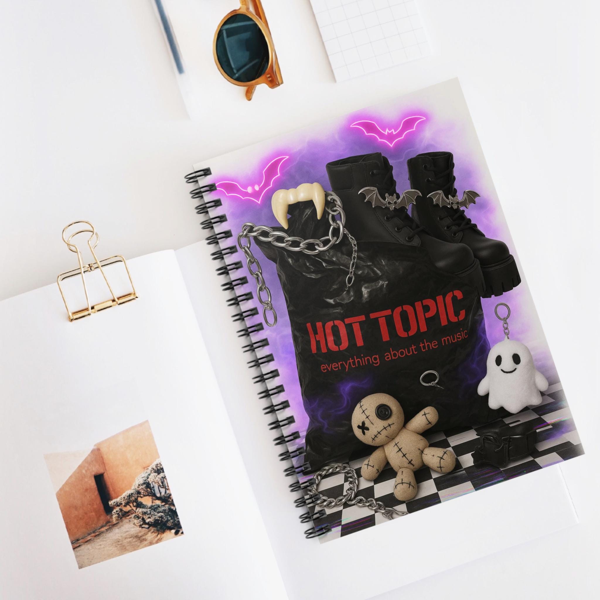 Parody Gothic Themed Spiral Notebook | Ideal for Students, Journals, Gift for Halloween, Sketching, Planning