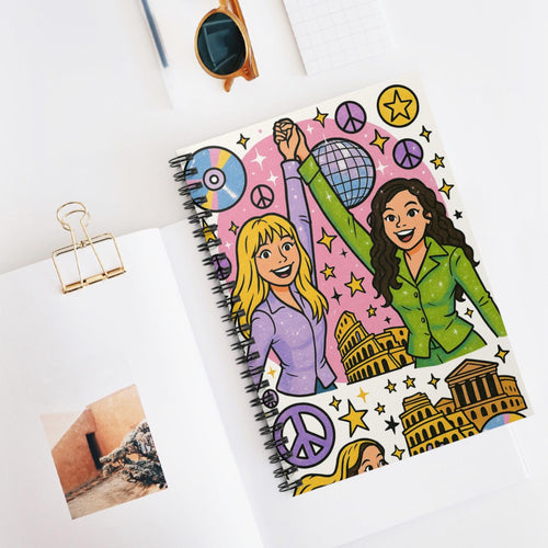 Colorful Parody Spiral Notebook: Ruled Line Journal, Back to School