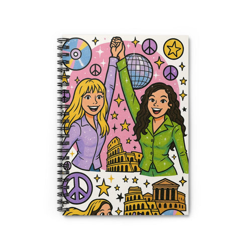 Colorful Parody Spiral Notebook: Ruled Line Journal, Back to School