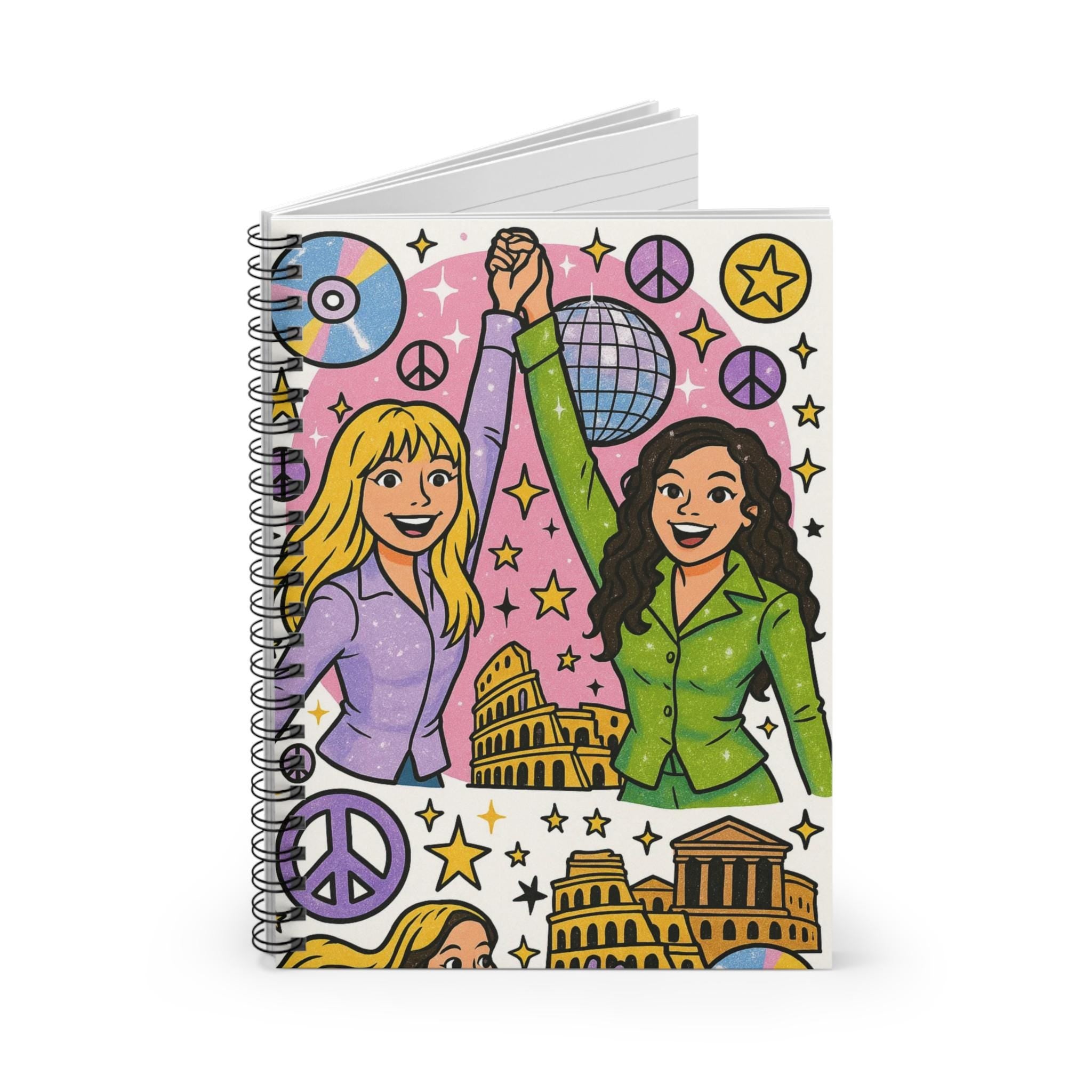 Colorful Parody Spiral Notebook: Ruled Line Journal, Back to School