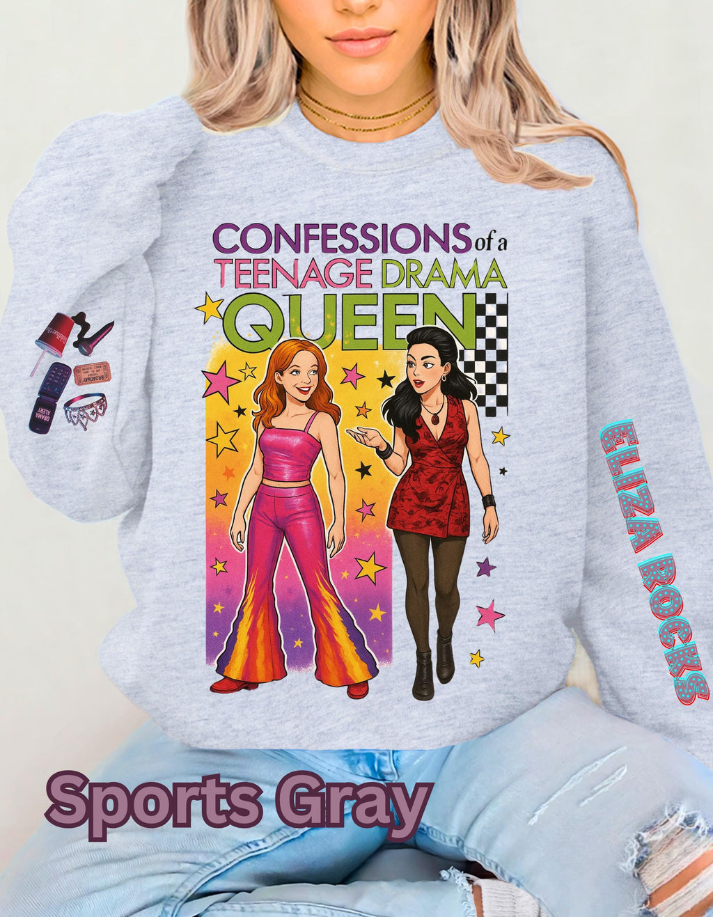 Parody Teenage Drama Queen Sweatshirt: Fun Crewneck for Teens