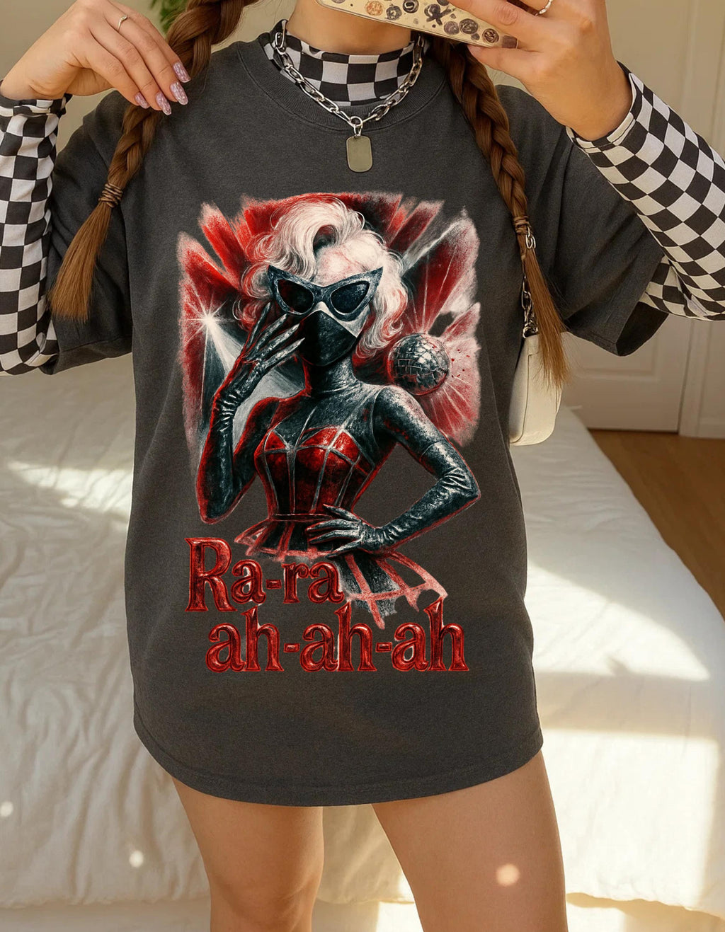 Parody Unisex Ra-Ra-Ah-Ah-Ah Heavy Cotton Tee | Trendy Graphic Music Lover Gift | Concert Merchandise