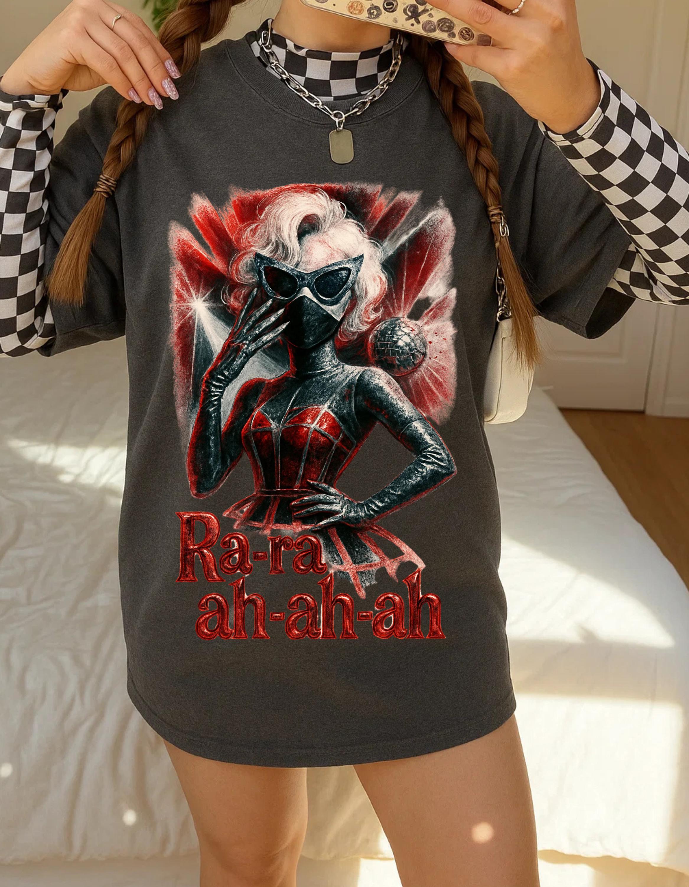Parody Unisex Ra-Ra-Ah-Ah-Ah Heavy Cotton Tee | Trendy Graphic Music Lover Gift | Concert Merchandise