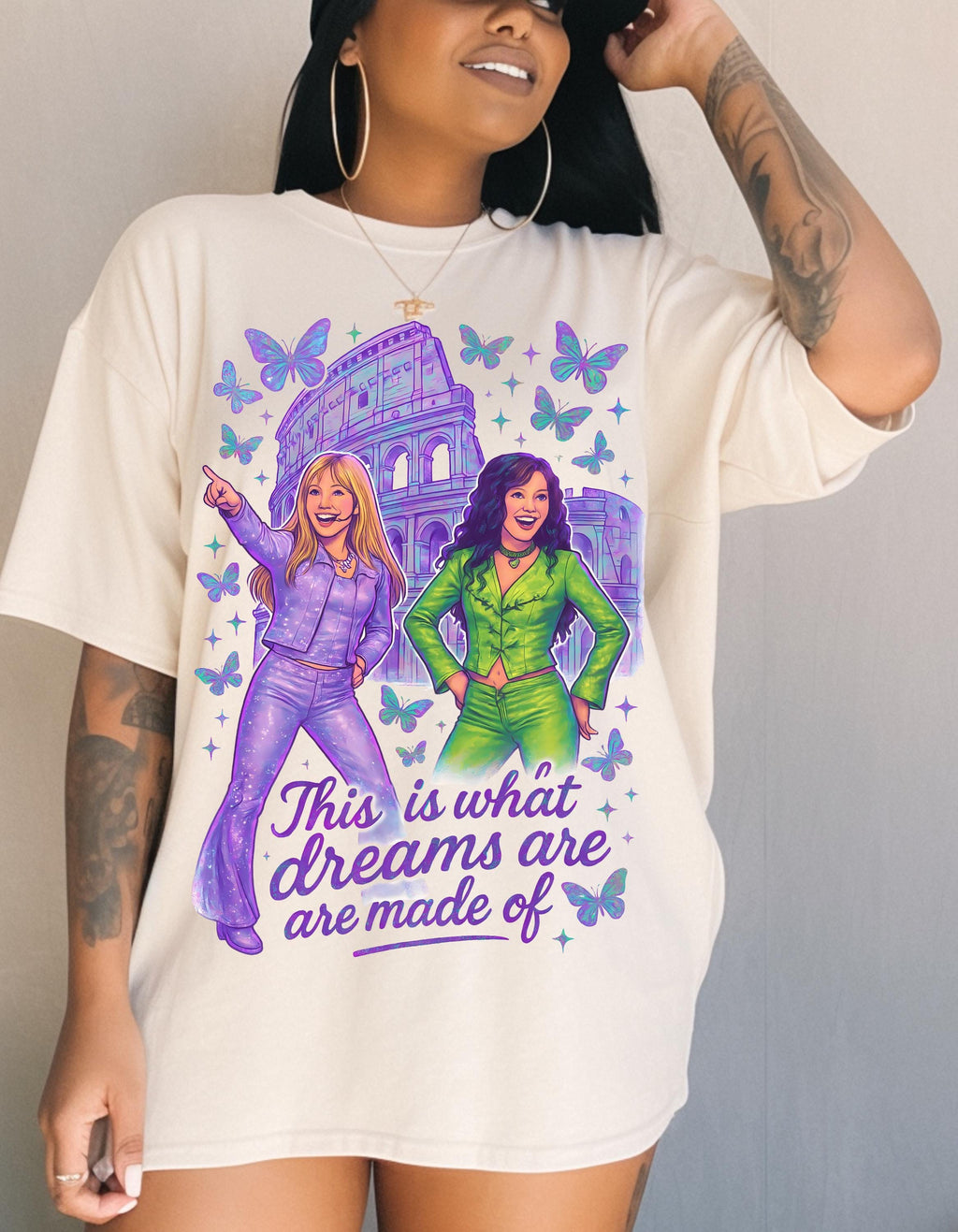 Dreamy Butterfly Graphic Tee: Unisex Retro Style Cotton T-Shirt
