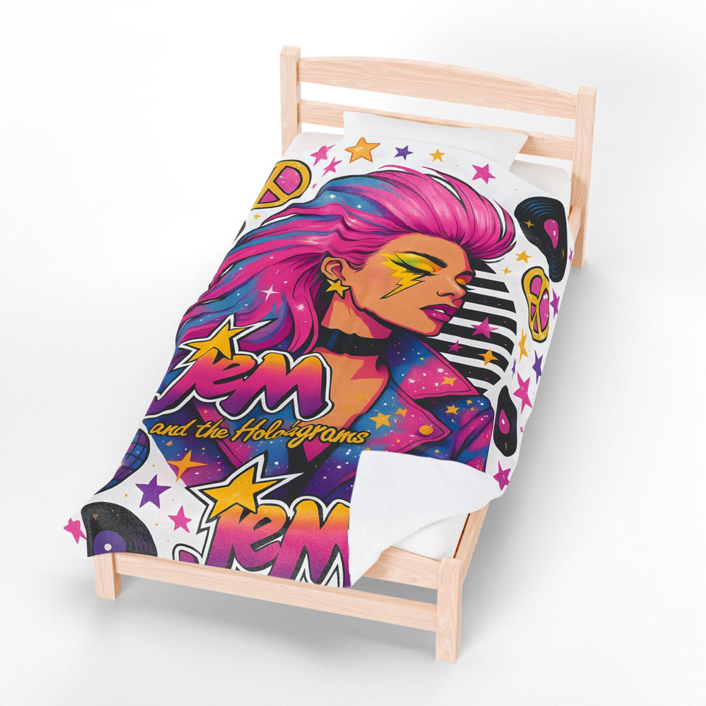 Jem and the Holograms Plush Blanket: 80s Retro Throw Blanket