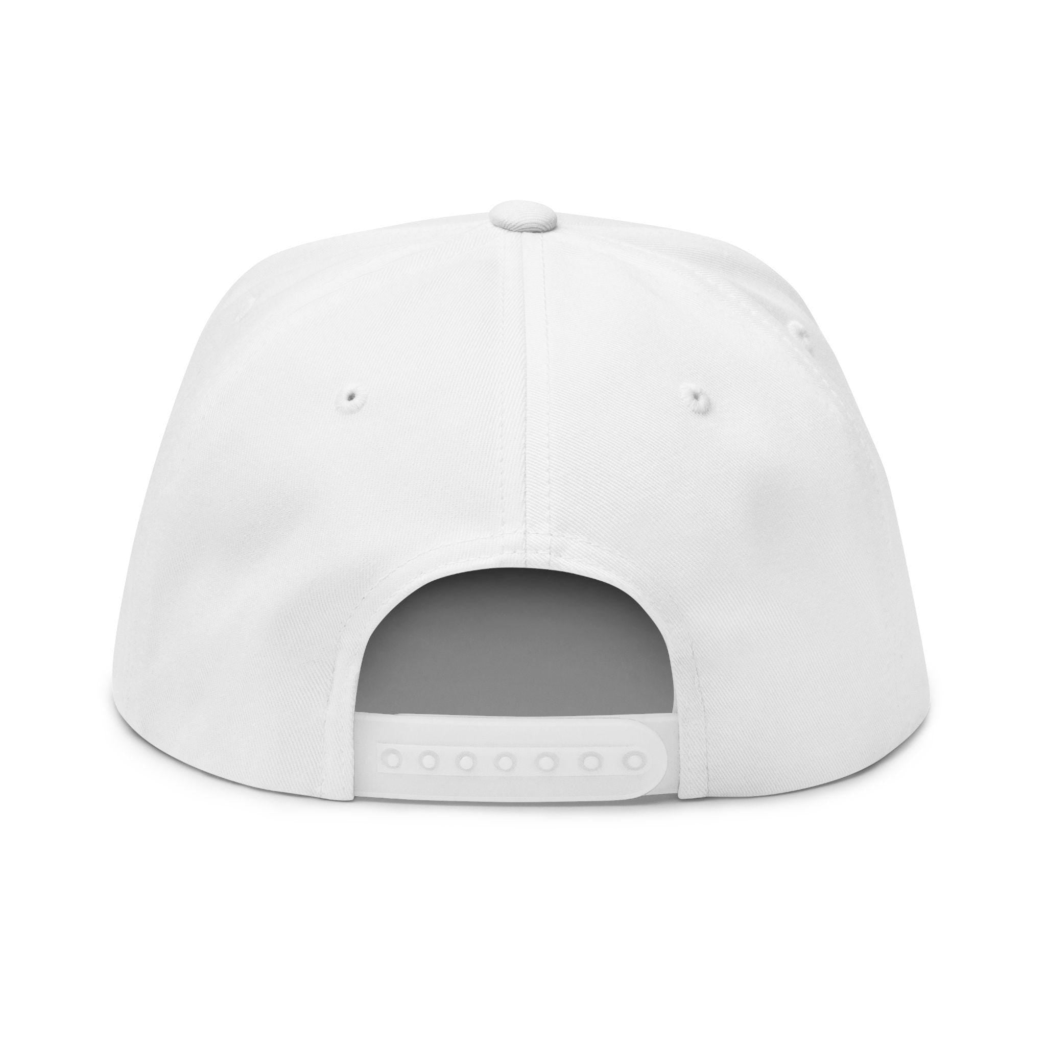 Crying Checkerboard Flat Bill Cap: Trendy Cotton Twill Snapback