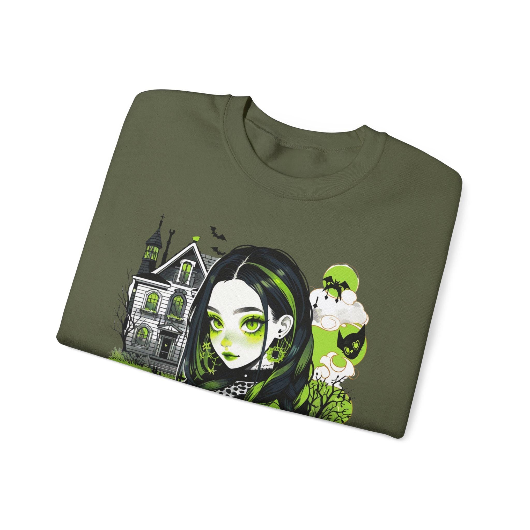 Parody Spooky Chic Crewneck: Unisex Halloween Graphic Sweatshirt for Fall & Cozy Nights