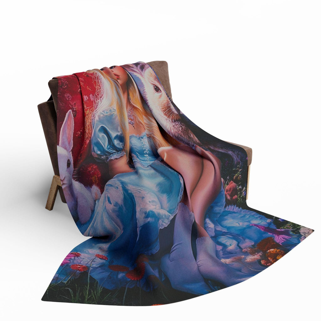 Whimsical Fairy Tale Fleece Blanket: Cozy Arctic Decor