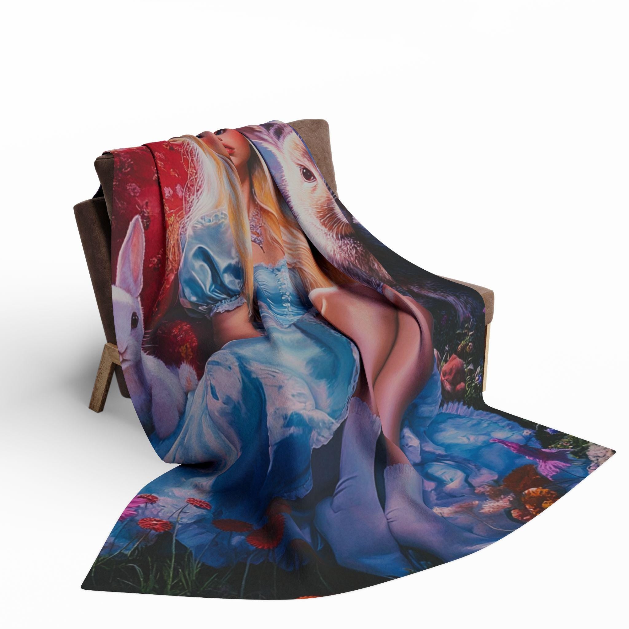 Whimsical Fairy Tale Fleece Blanket: Cozy Arctic Decor