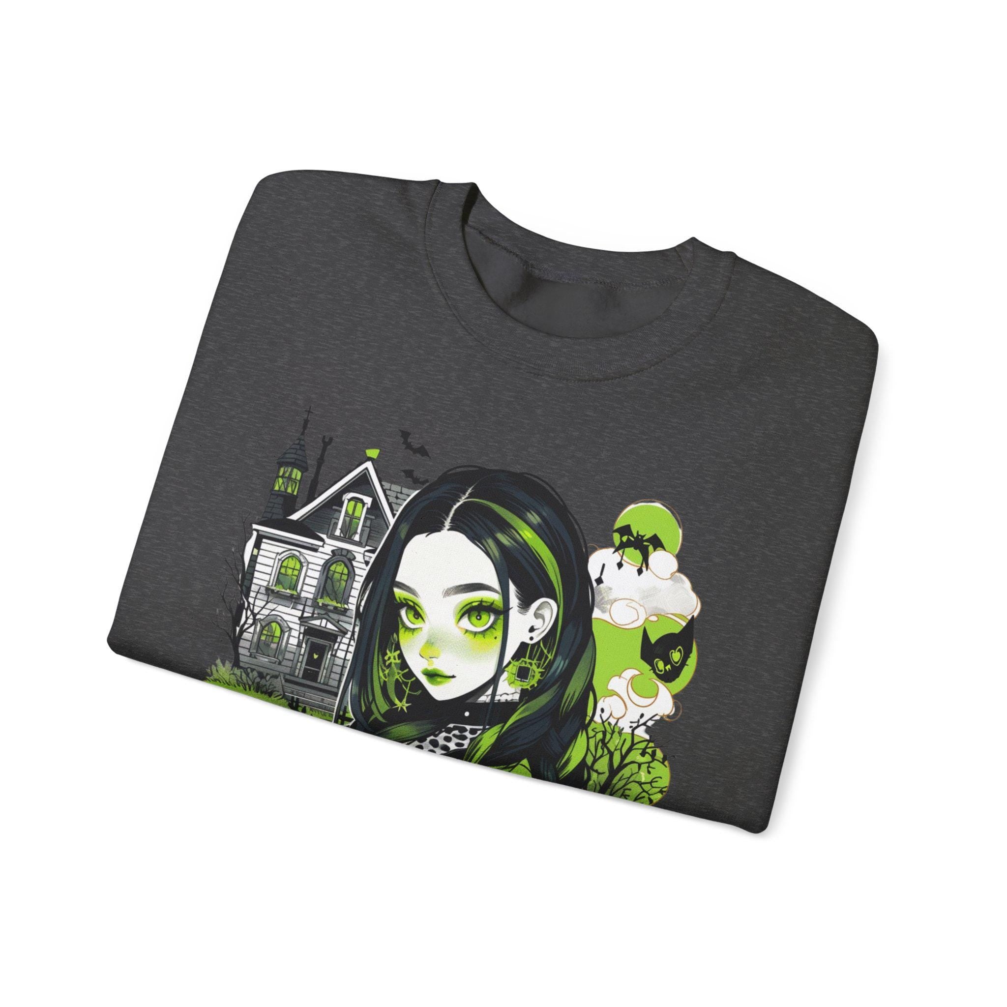 Parody Spooky Chic Crewneck: Unisex Halloween Graphic Sweatshirt for Fall & Cozy Nights